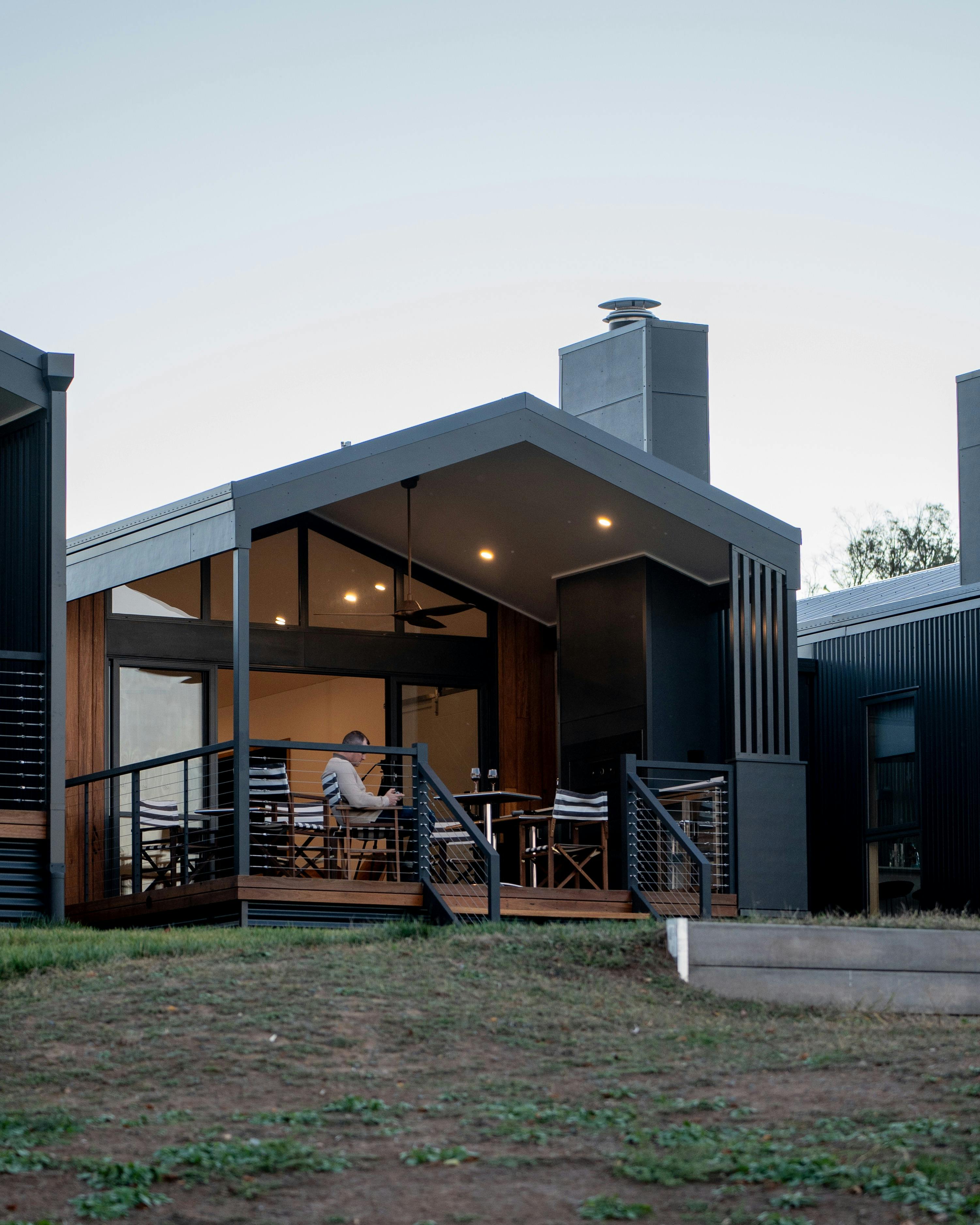 The guest dining, lounge area.
