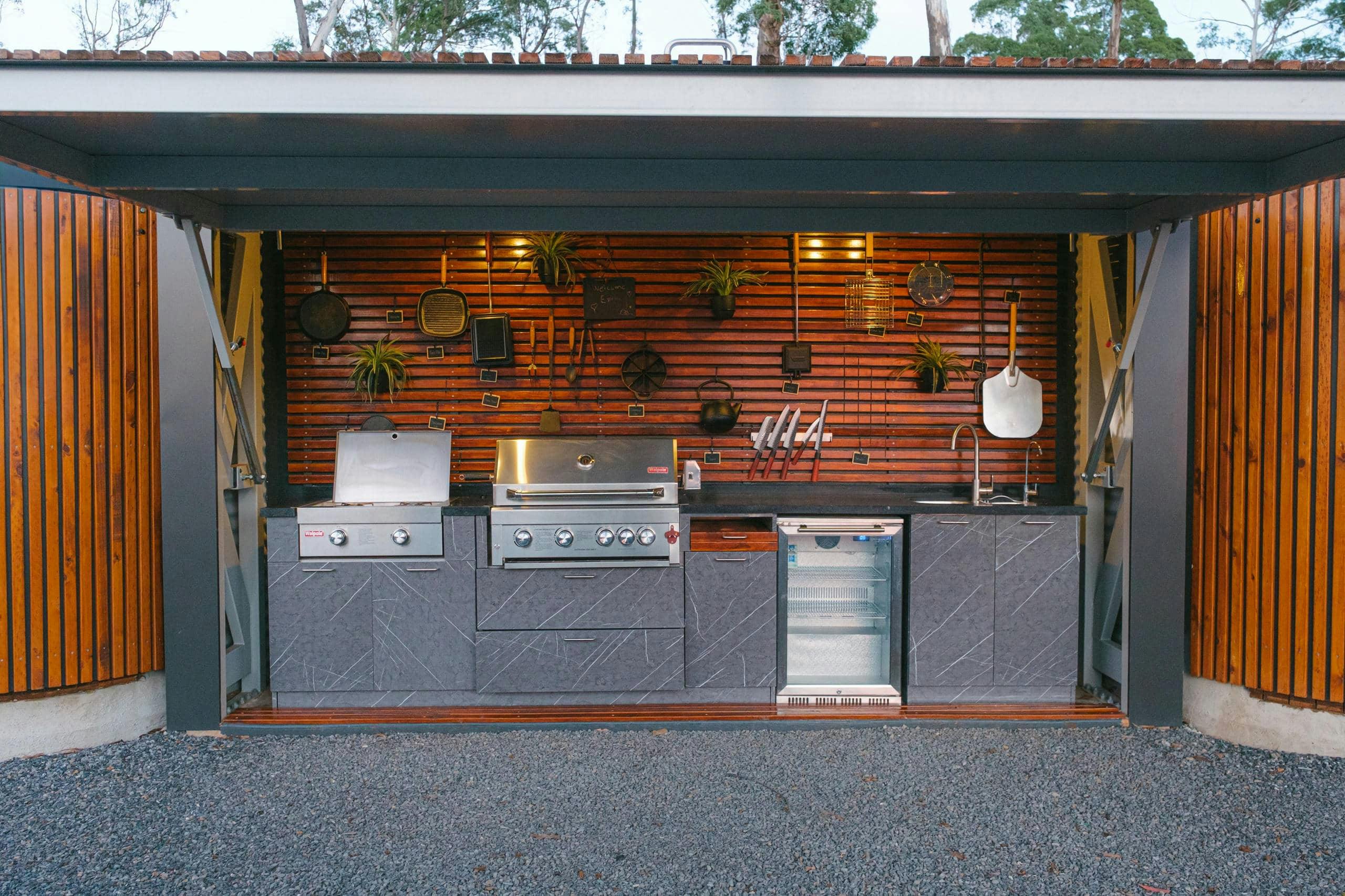 Outdoor kitchen at Pisces tent