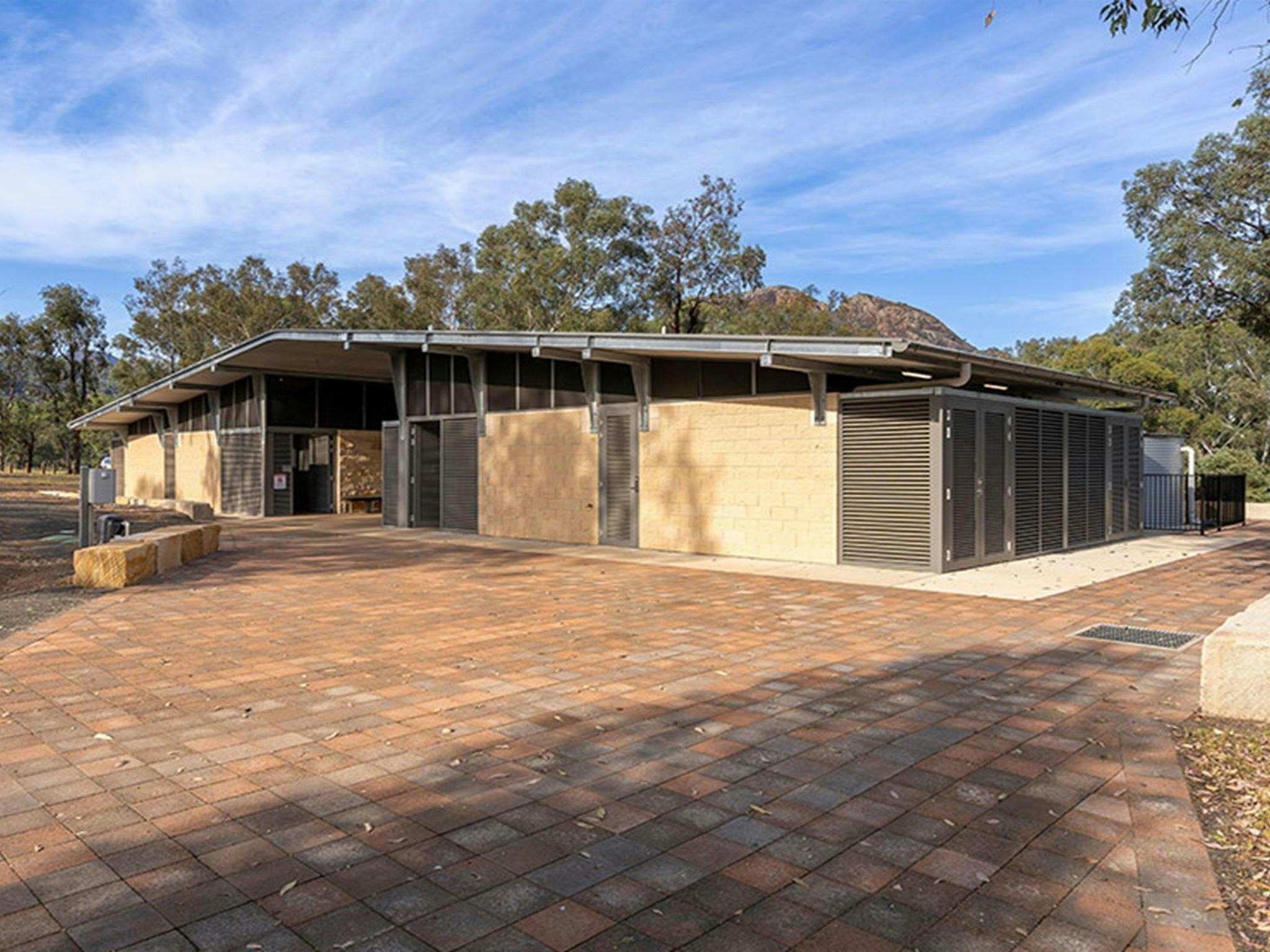 A concrete path leading to the accessible amenities at Camp Blackman. Credit: John Spencer &copy;