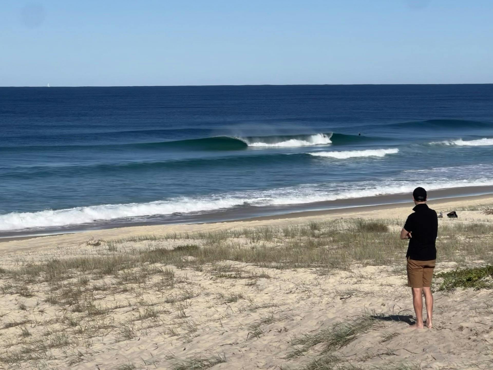 Beach across the road