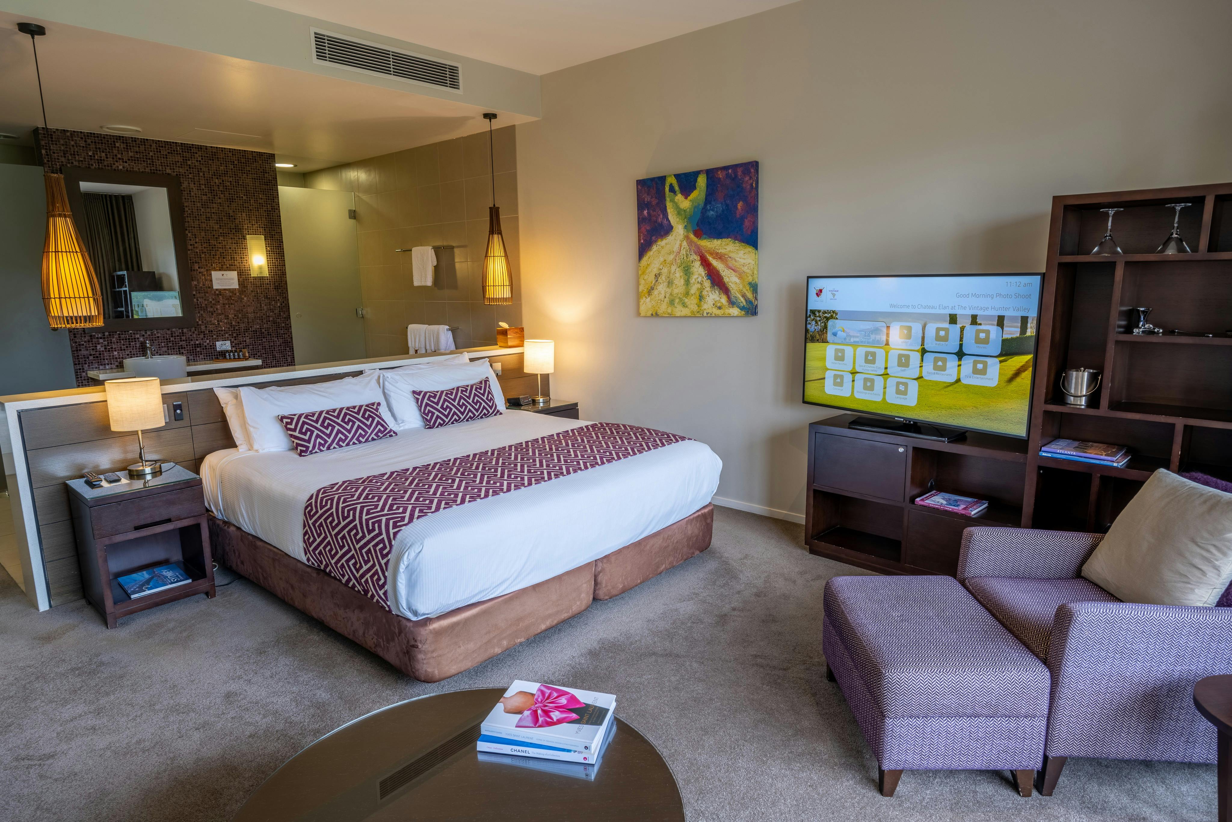 Spa Suite - Bedroom, Living and Bathroom