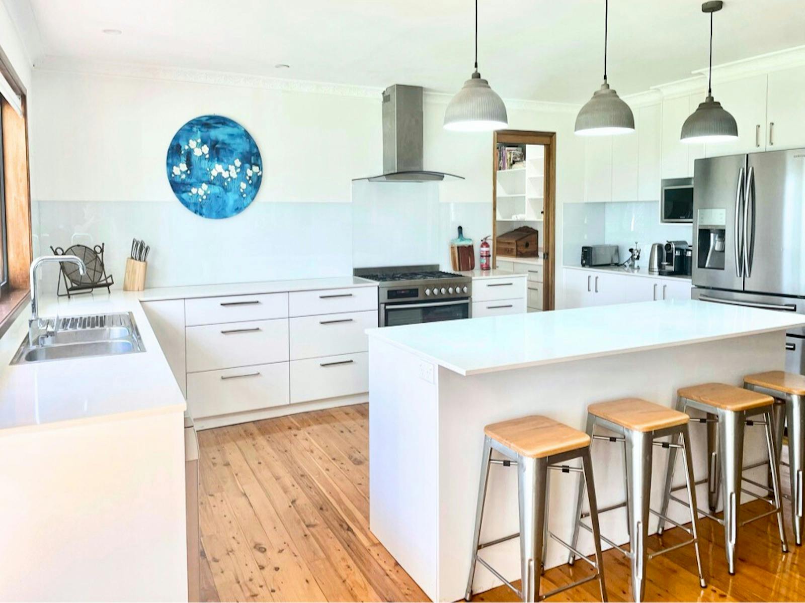 Large Modern Kitchen With Open Plan Living