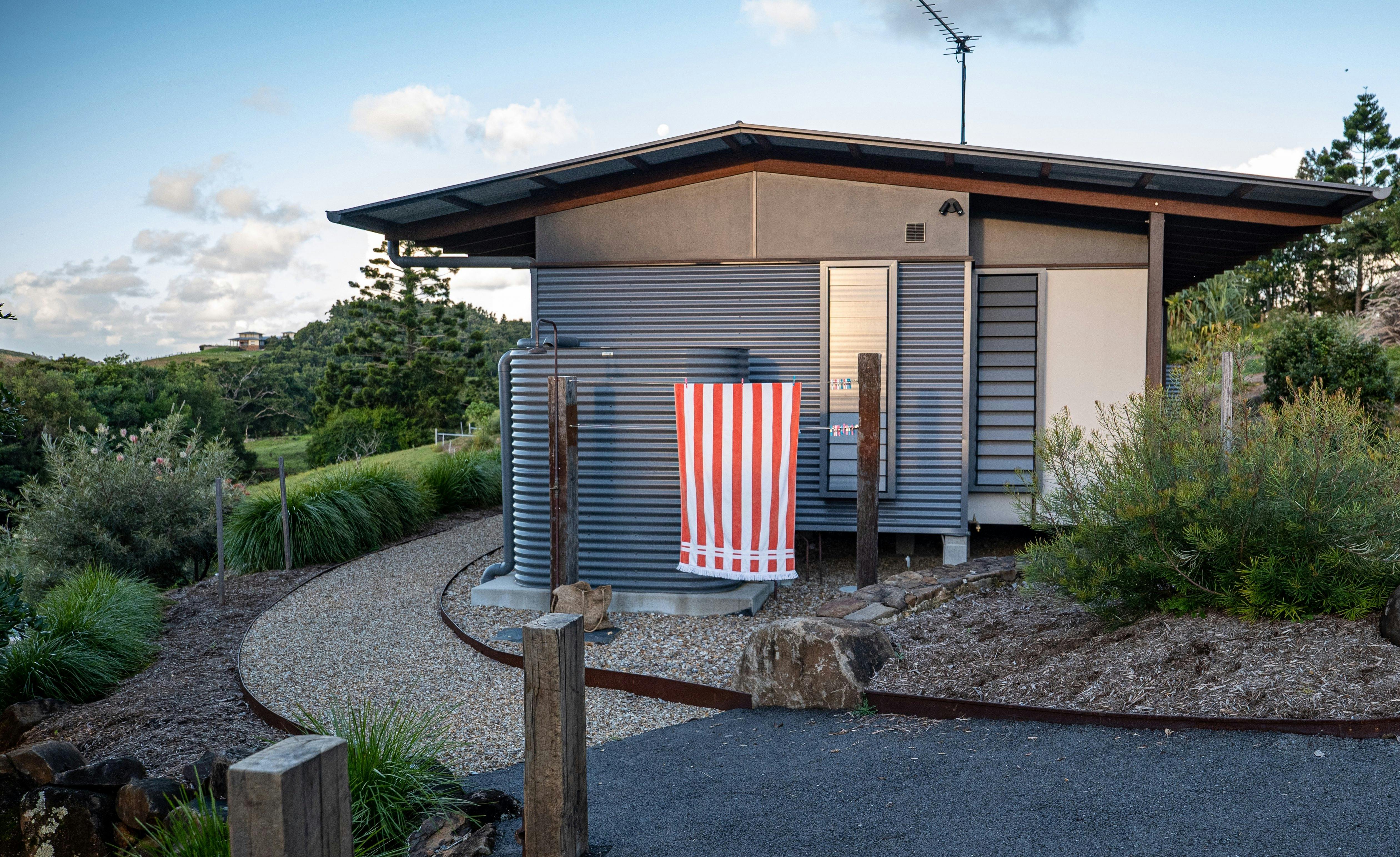 Rinse off the sand from the beach and take in the view from our outdoor shower.