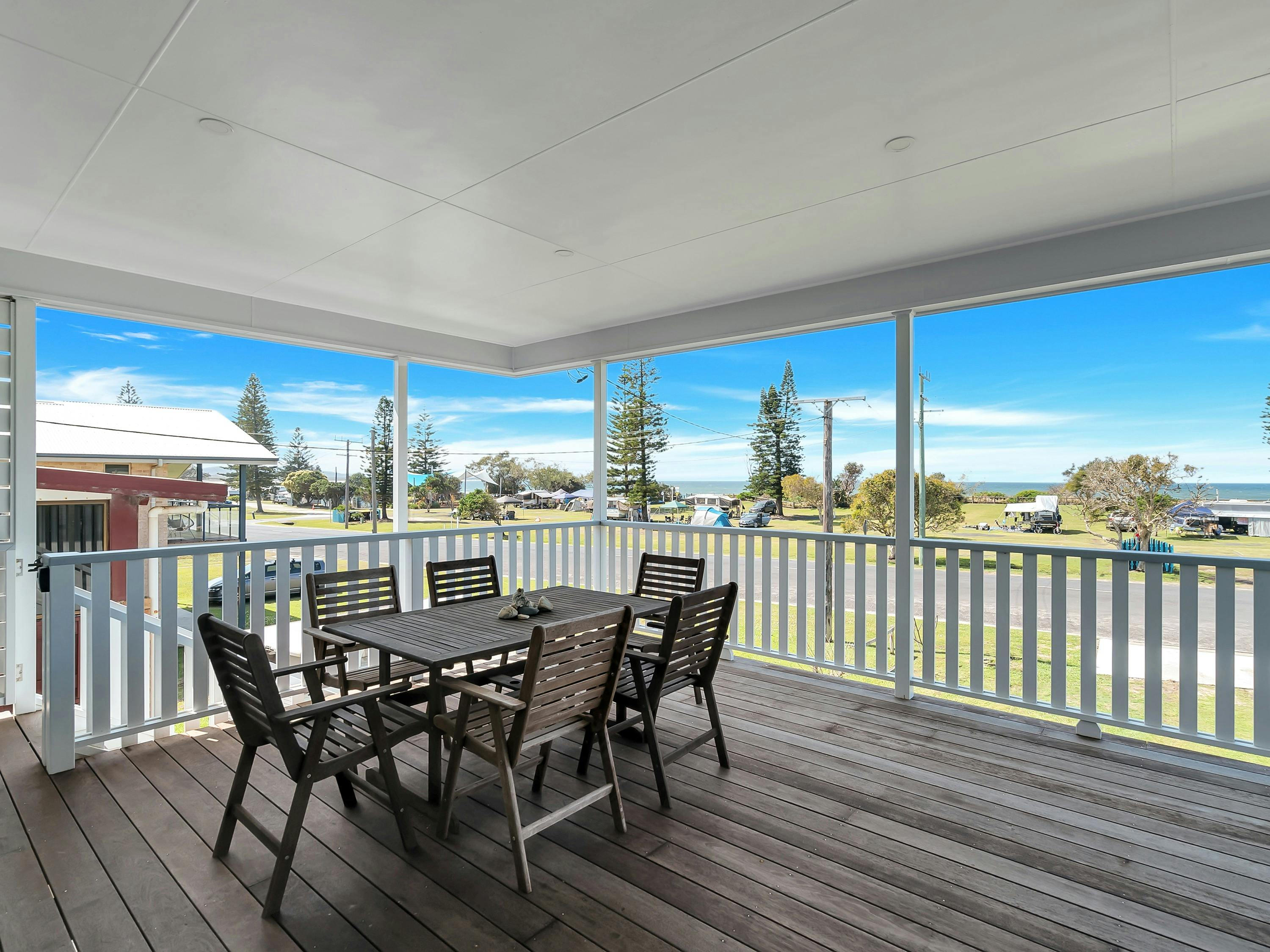 Enjoy the ocean breeze and watch the world go by from the comfort of the spacious deck.