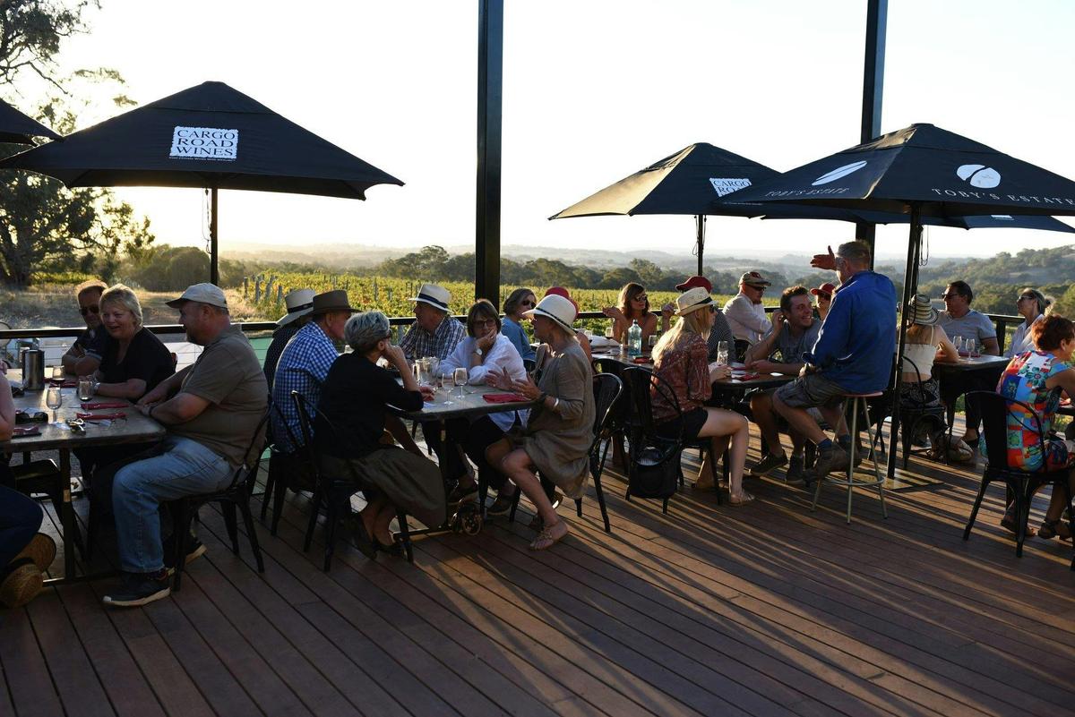 wine tasting deck views
