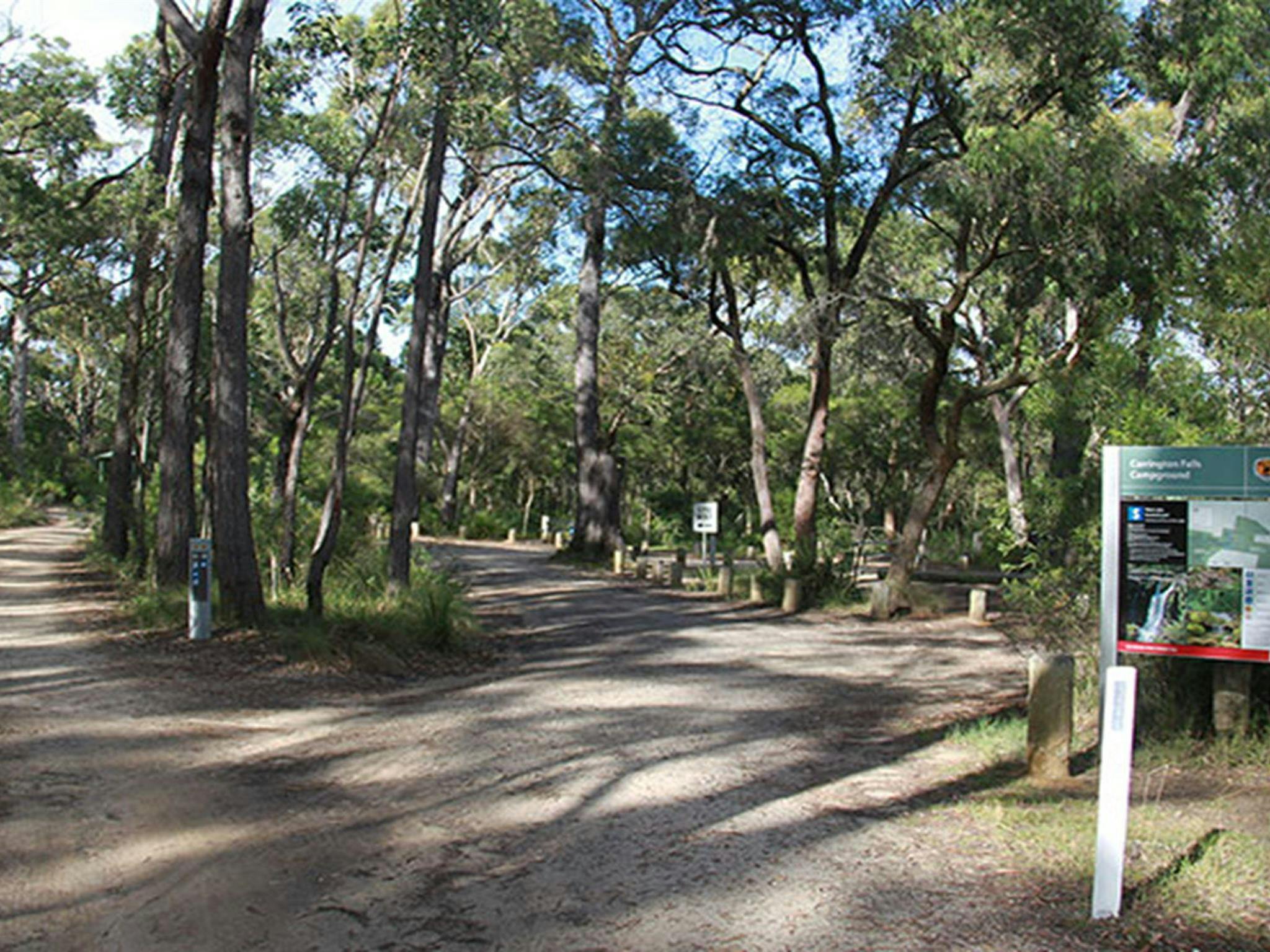 Entrance to Carrington Falls campground, Budderoo National Park. Photo credit: Chris Keyzer &copy;