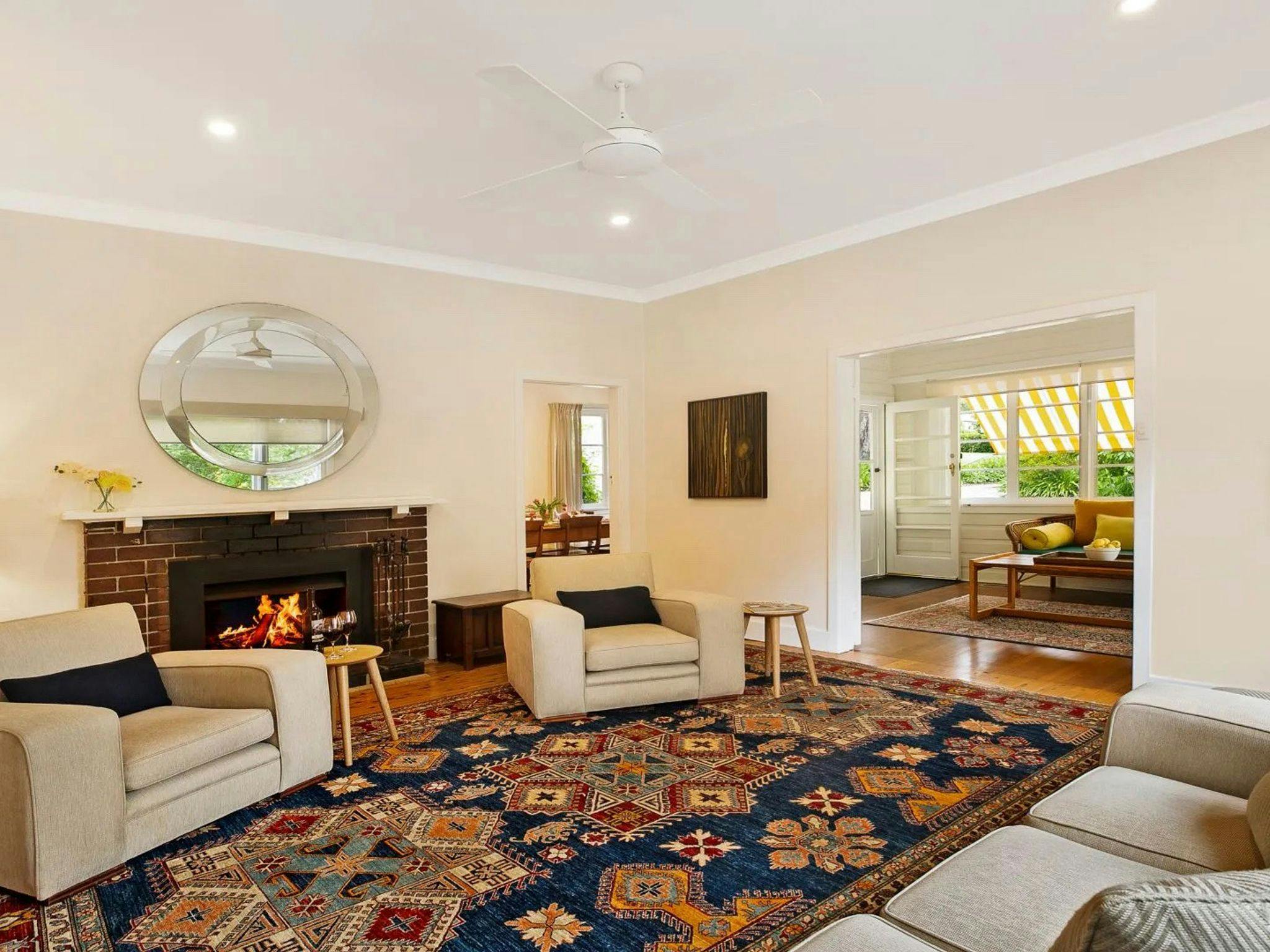 Ceiling Fans, DVD Player, Fireplace, Television, Wi-Fi