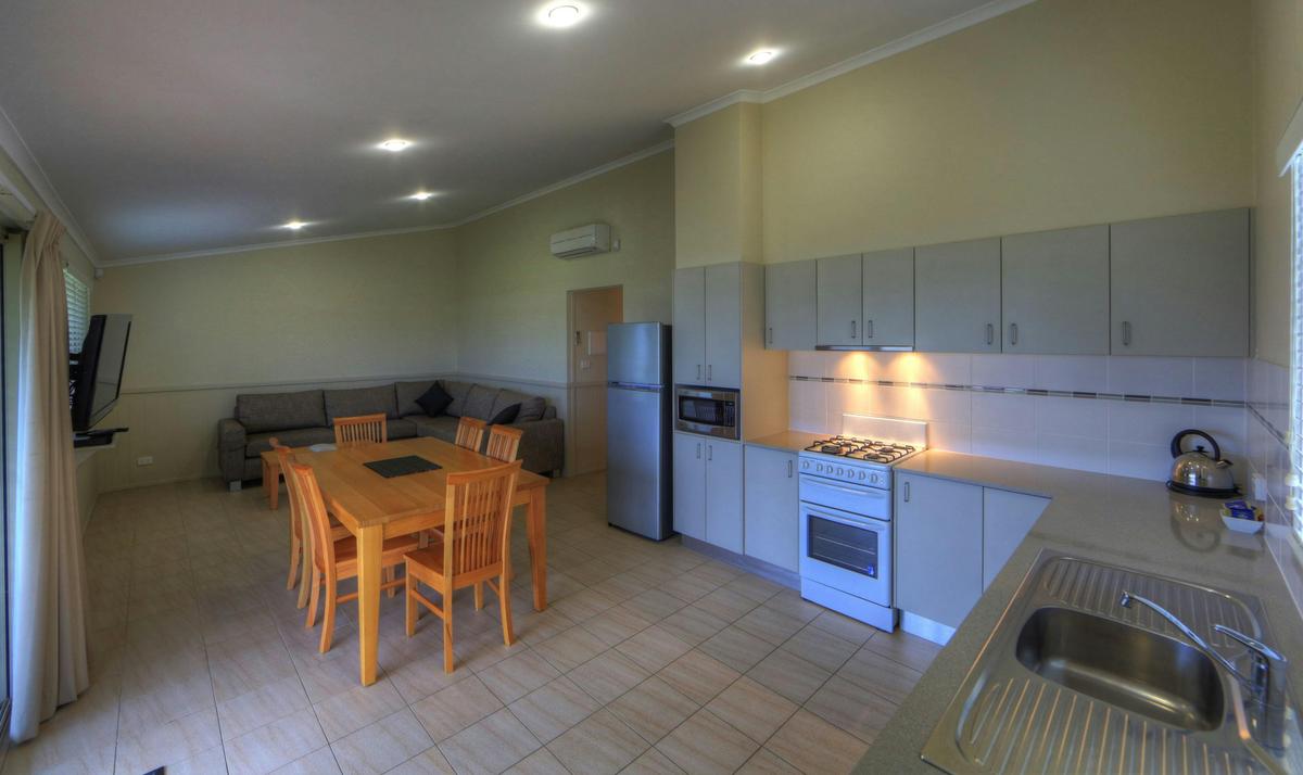 3 Bedroom Beachfront Villa - Kitchen & Living Area