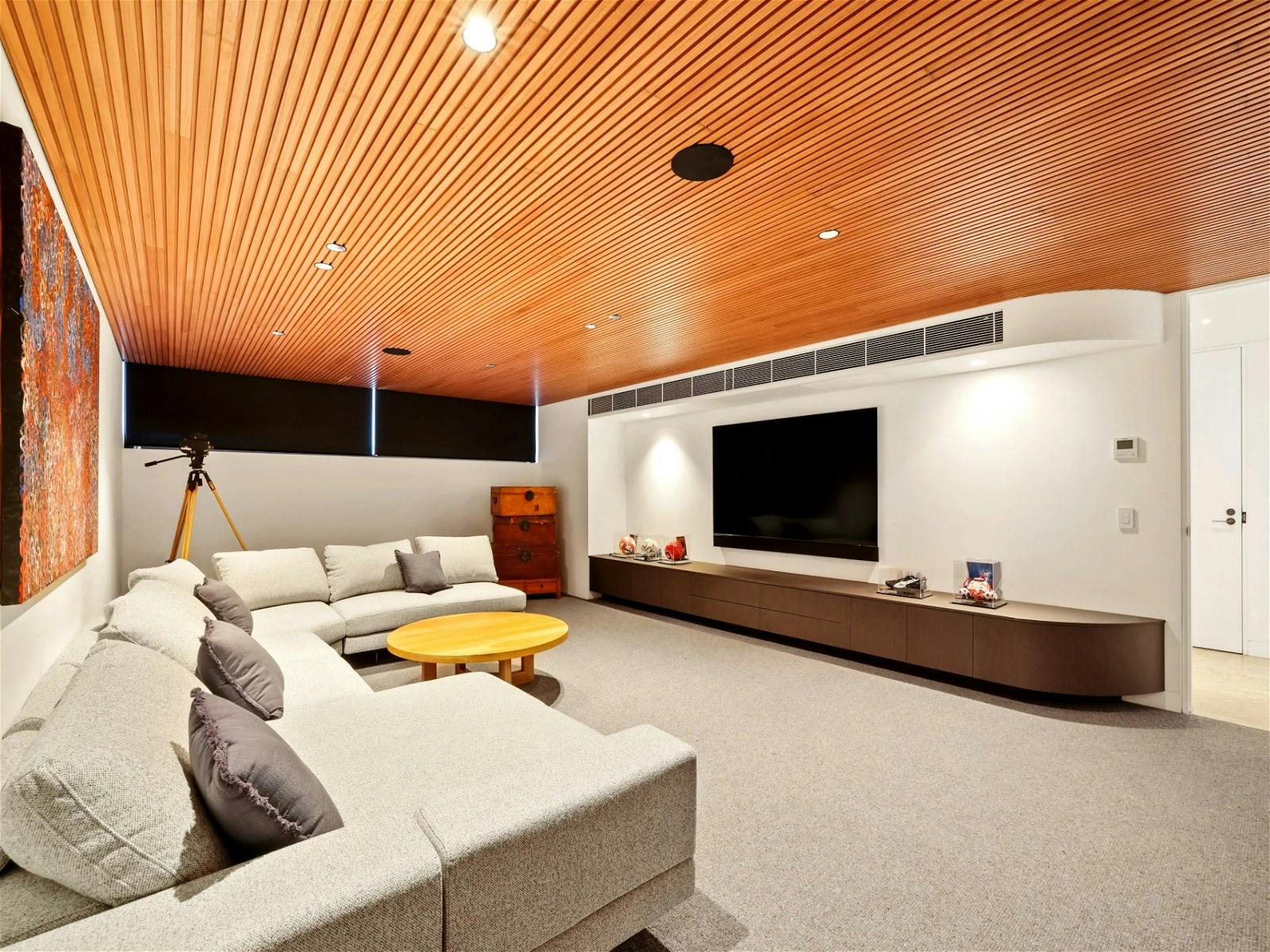 the media room will keep the whole family entertained