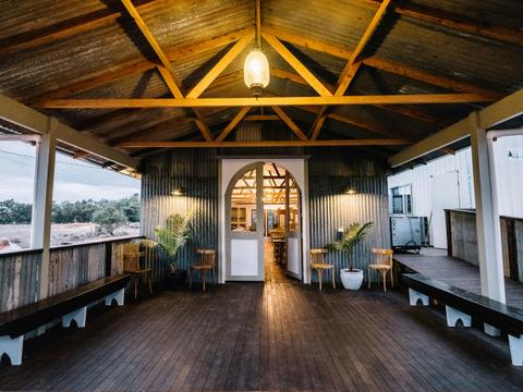 The Shearer's Quarters Guest Lounge and Event Space Entrance