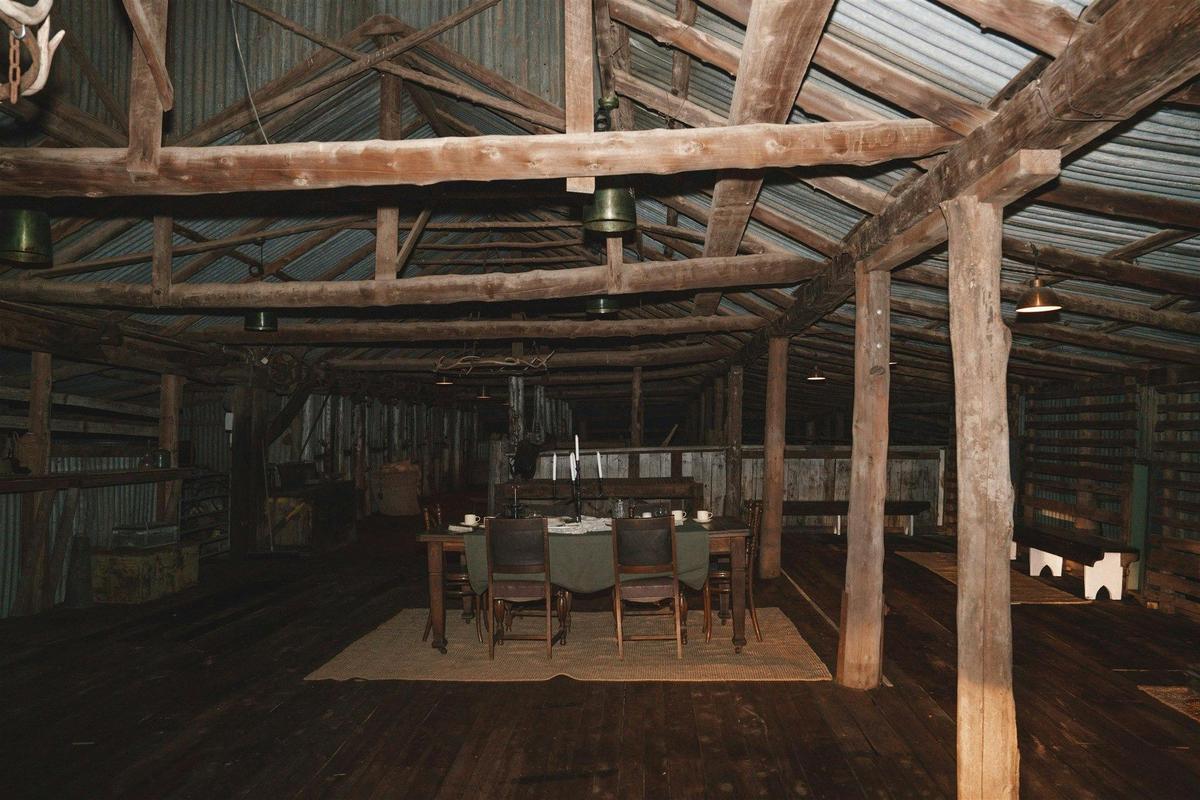 The Original Woolshed Inside at Night