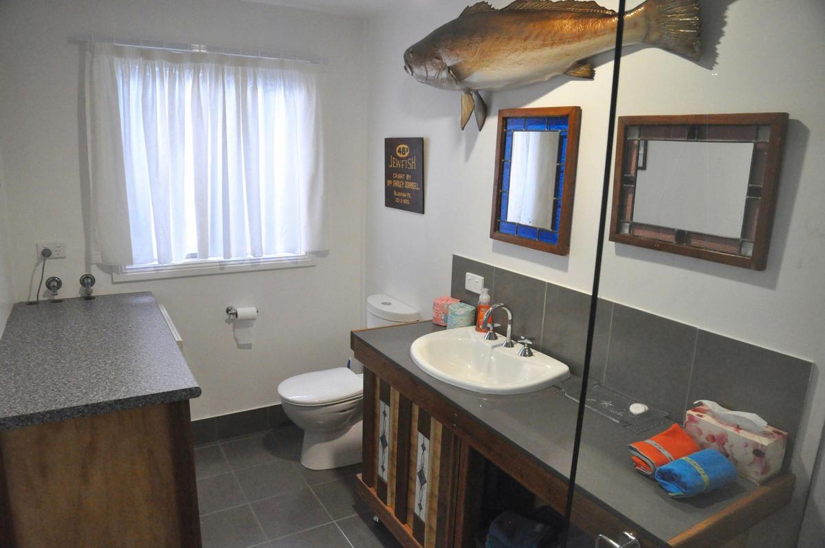 Spacious bathroom and Miele Washing machine