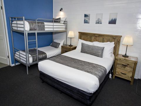 Queen bed and bunk Beds