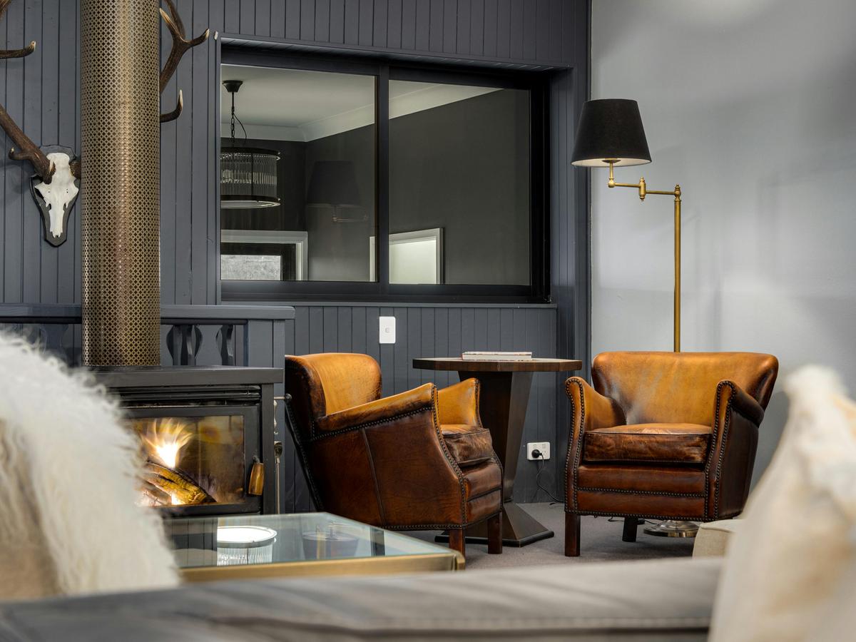 Relax by the fireplace