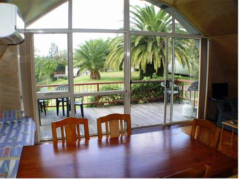 Cottage 3 living room and front balcony