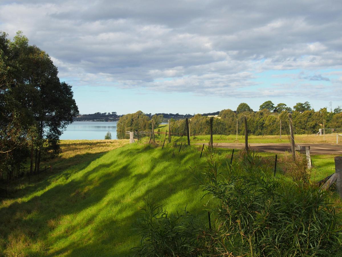 The inlet and our tennis court