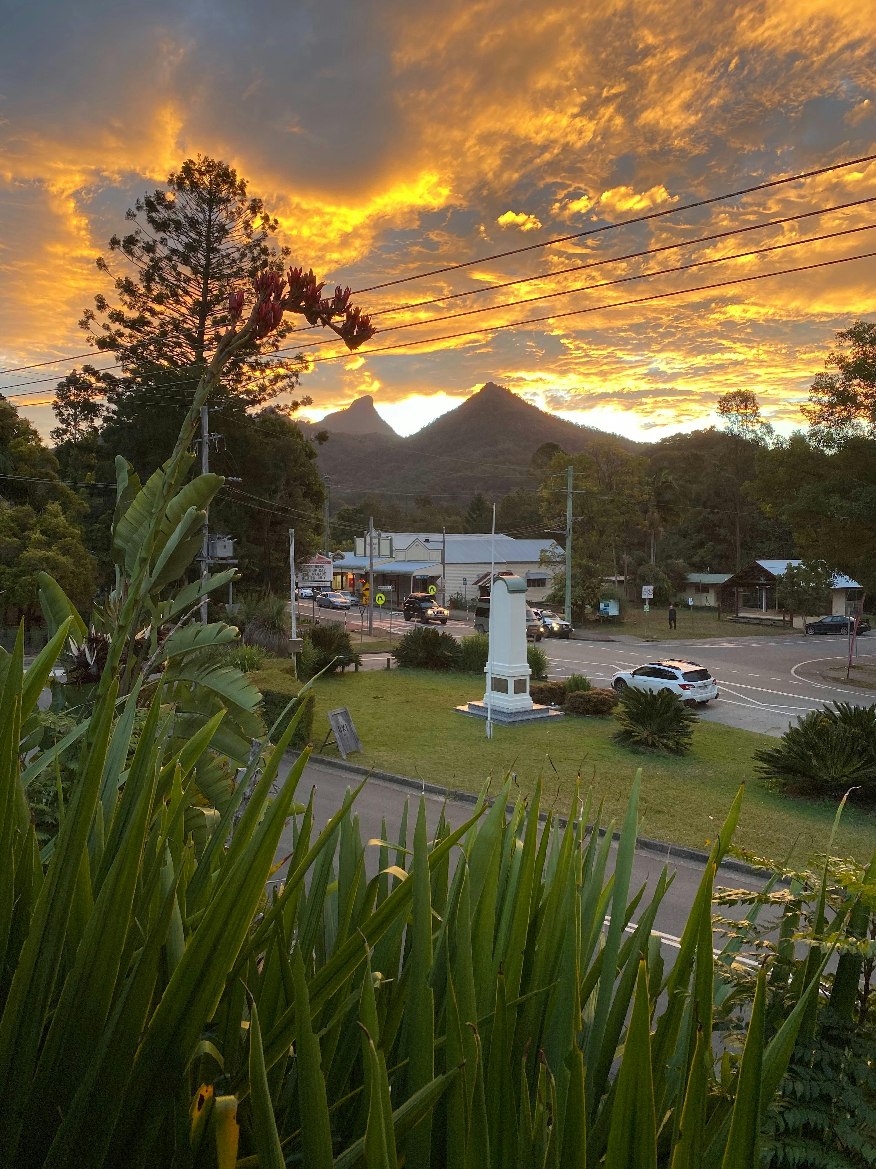 Beautiful views of Wollumbin  and ranges