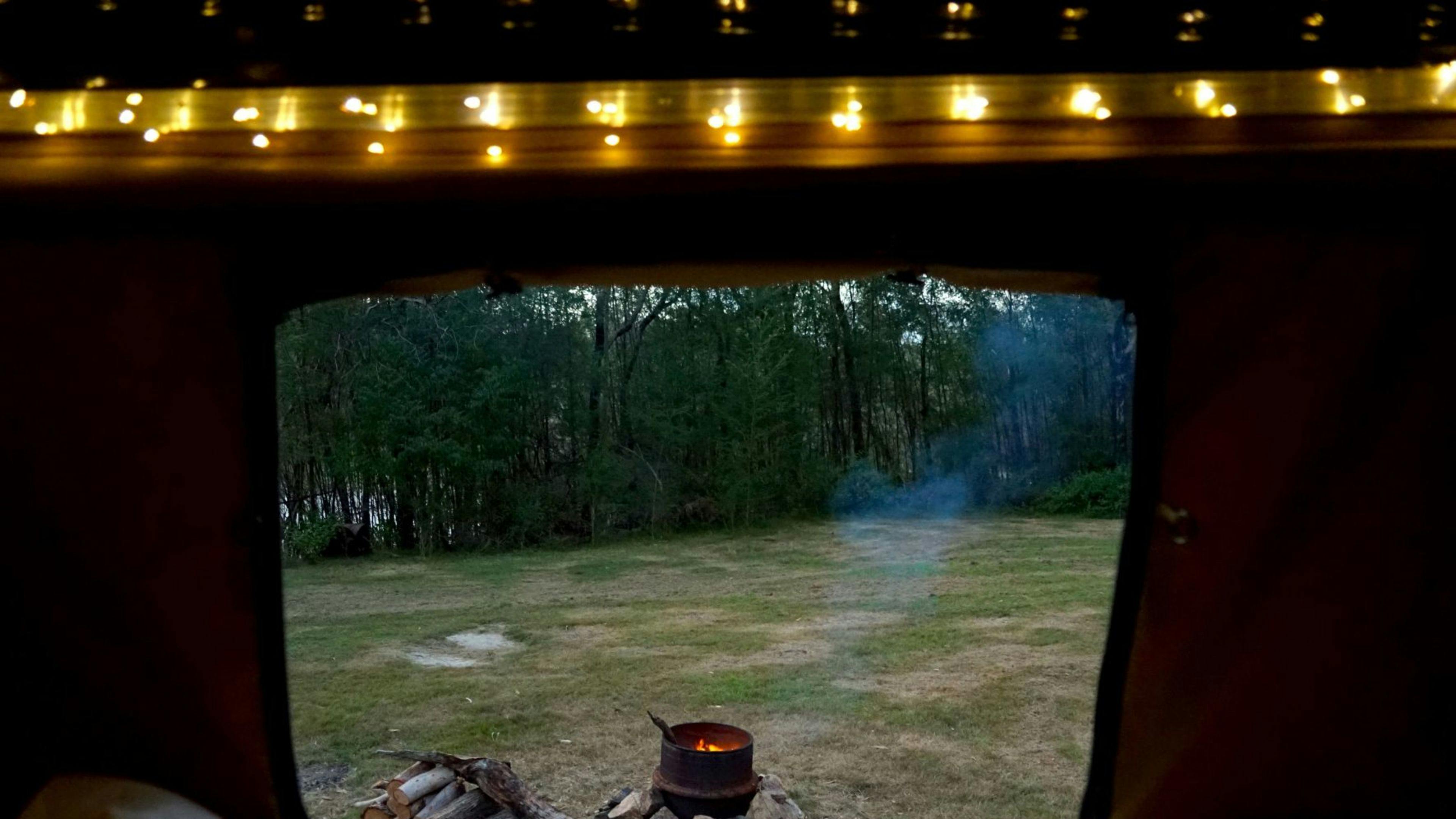 Not a bad view from the rooftop tent! 