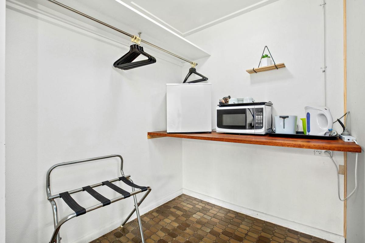 Queen Room Kitchenette and Wardrobe