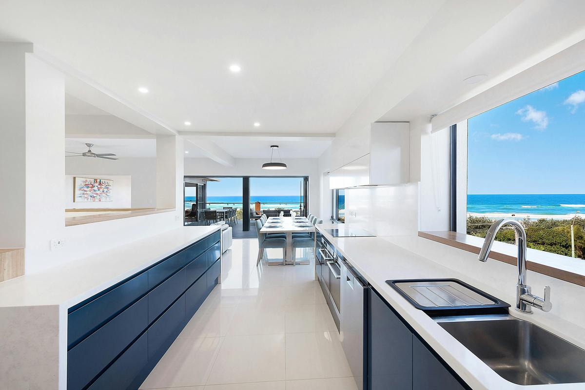 The kitchen area