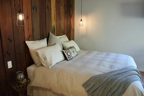 Manning Suite has a king size bed, ensuite, fireplace and private deck area