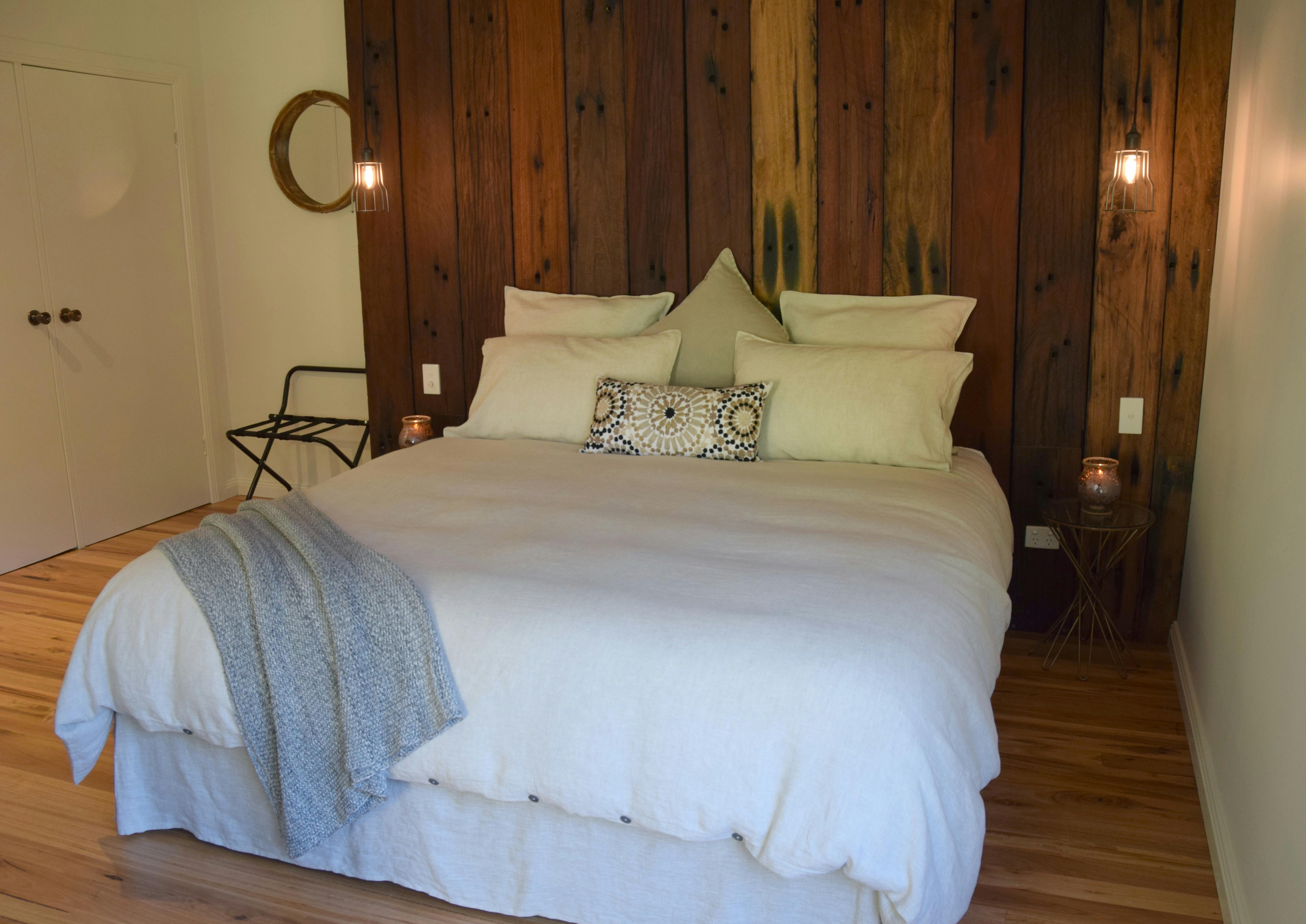 Manning Suite has a king sized bed, fireplace, ensuite and private deck area with garden views