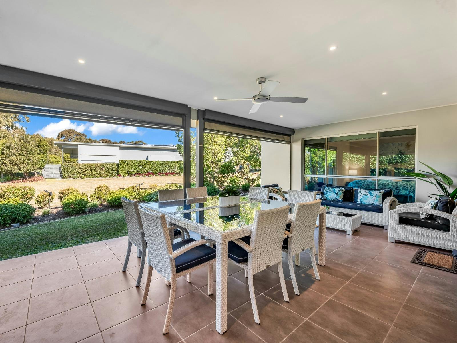 Cypress Point Lodge outside entertainment area overlooking the golf course