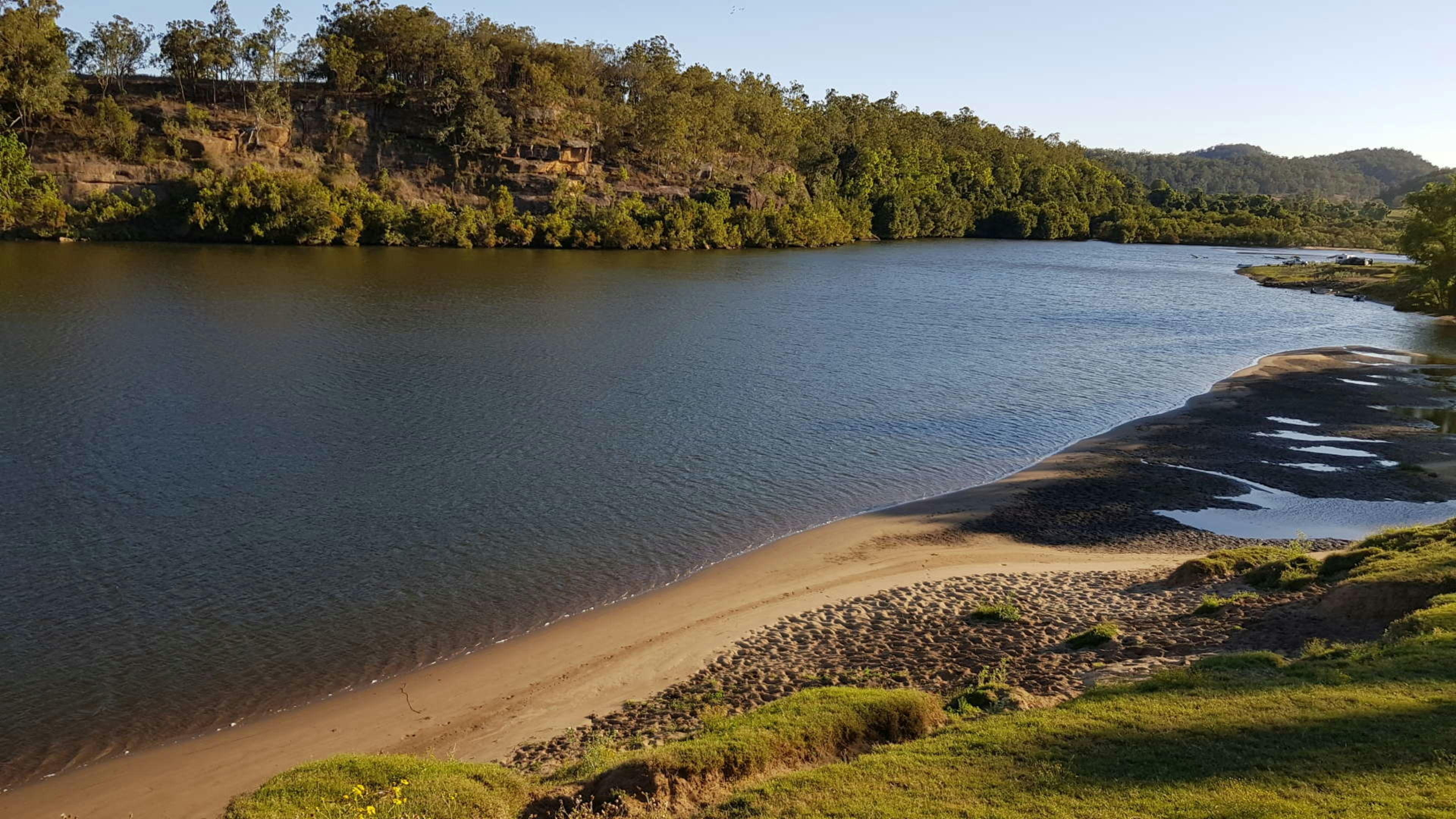 View from the top - the walk down to the water is about 30-40 metres of soft sandy cattle tracks.  