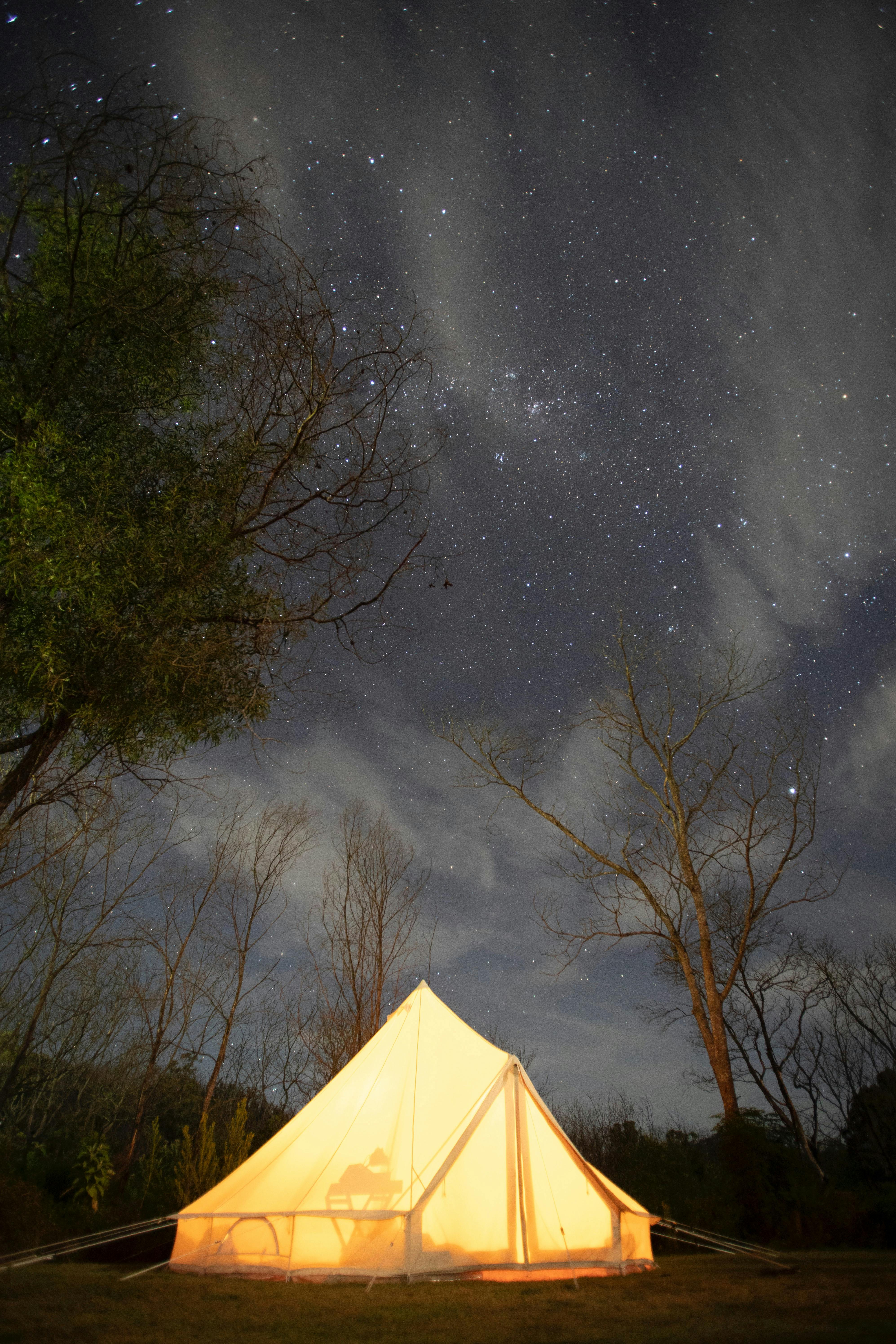 Beautiful flaming tents