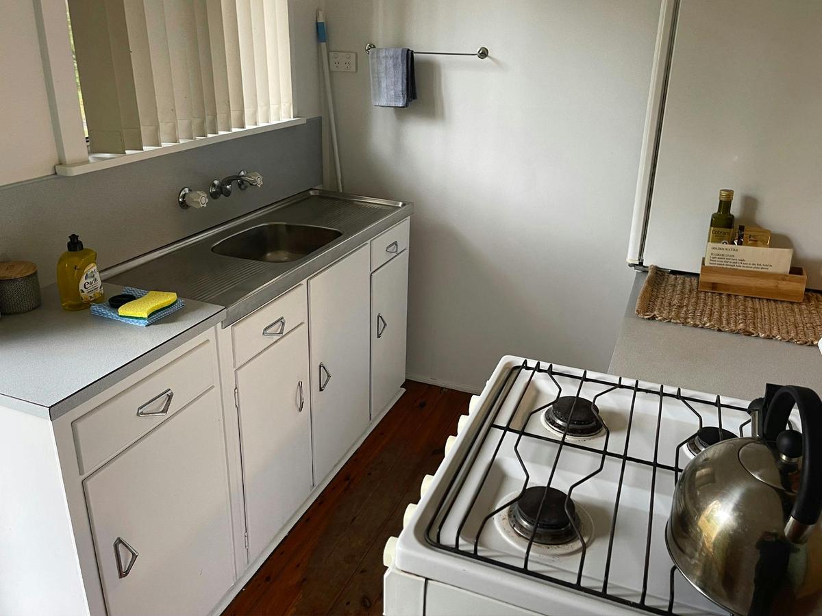 Cabin kitchen with everything you need to cook up a storm.