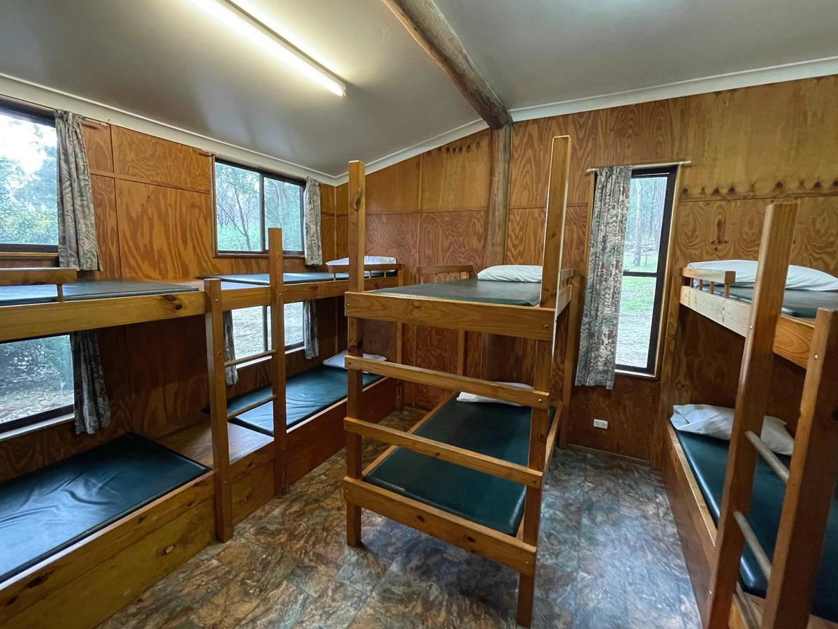 the bunk room with 10 bunkbeds