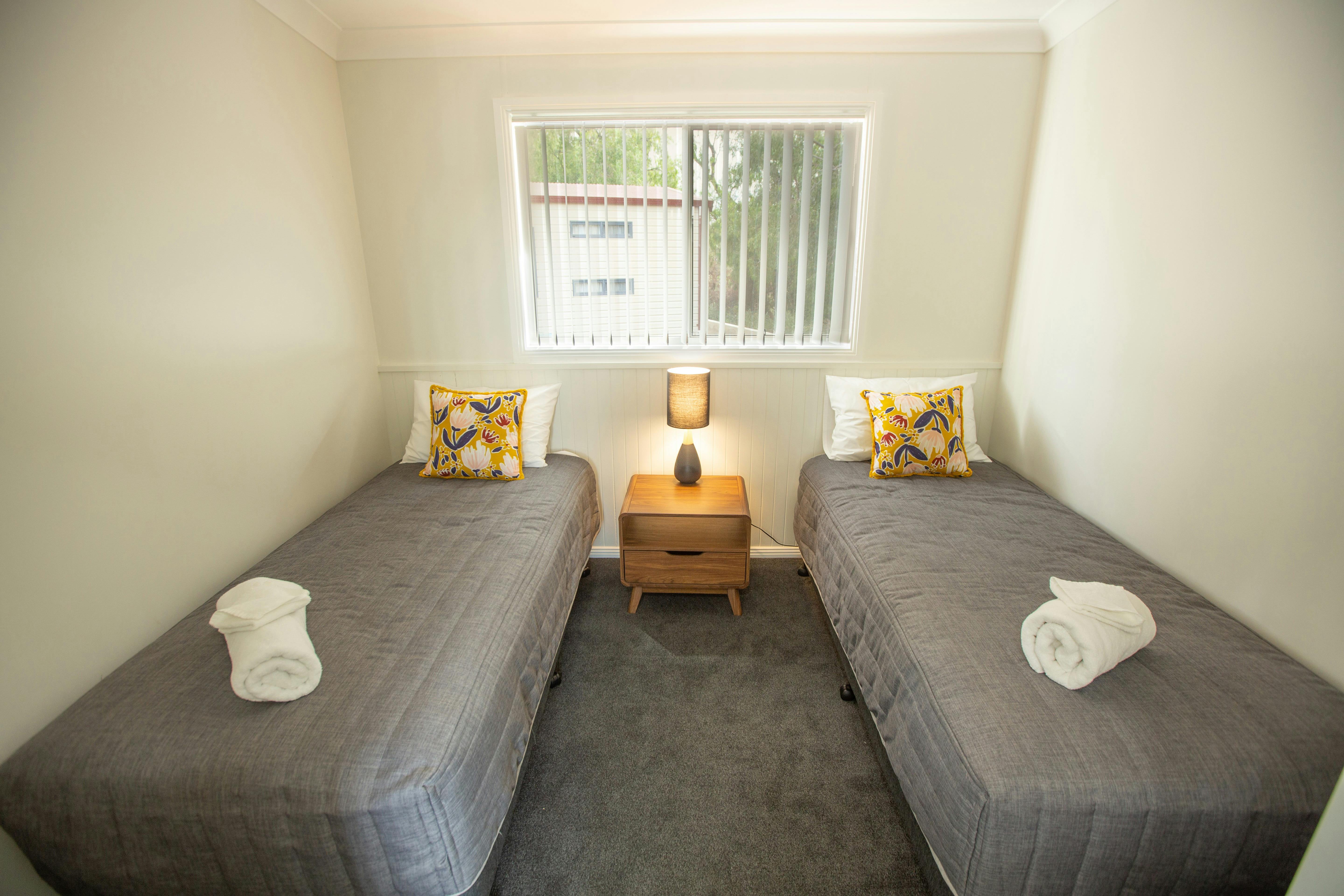 Twin room in the Deluxe Cabins