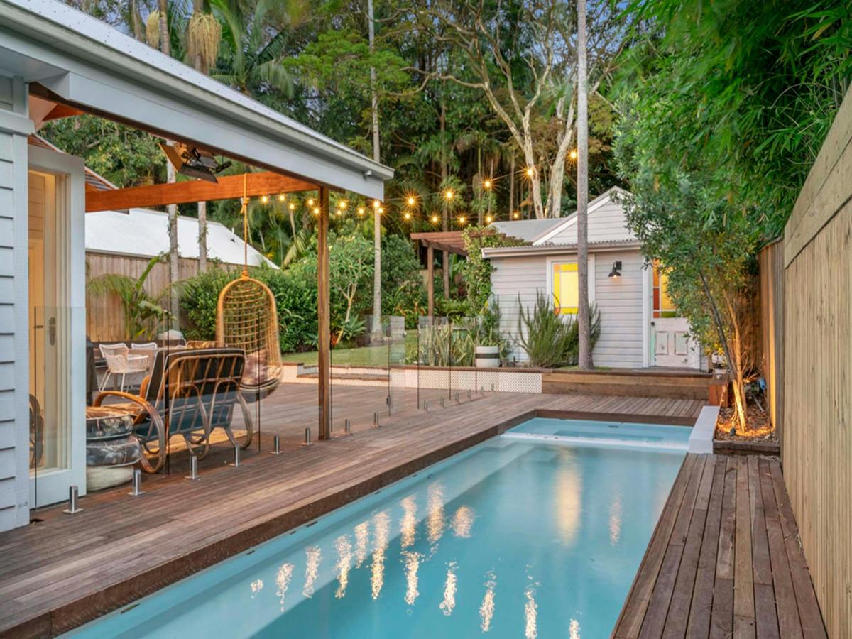 the shimmering pool