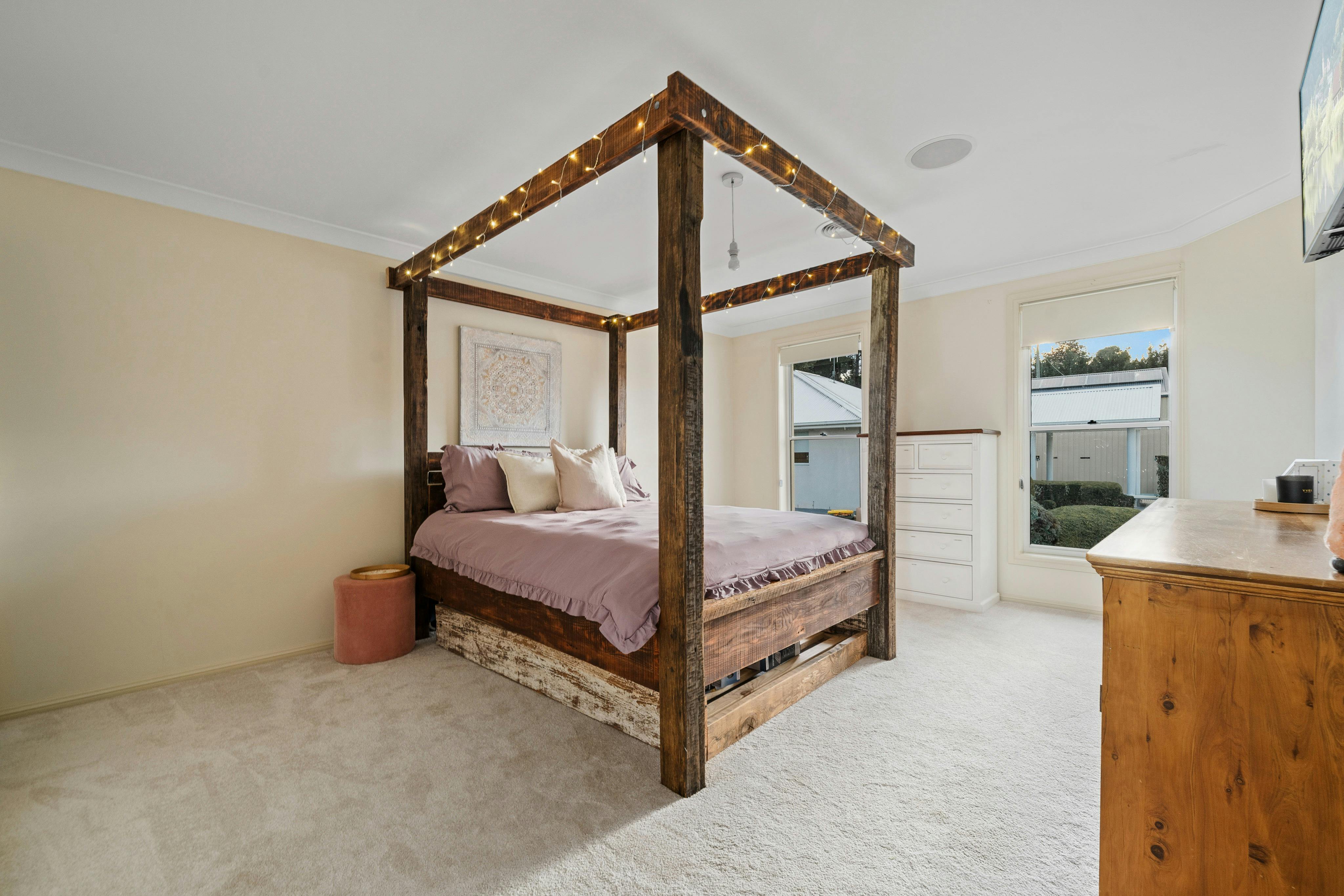 Stay in our classic four posted bed