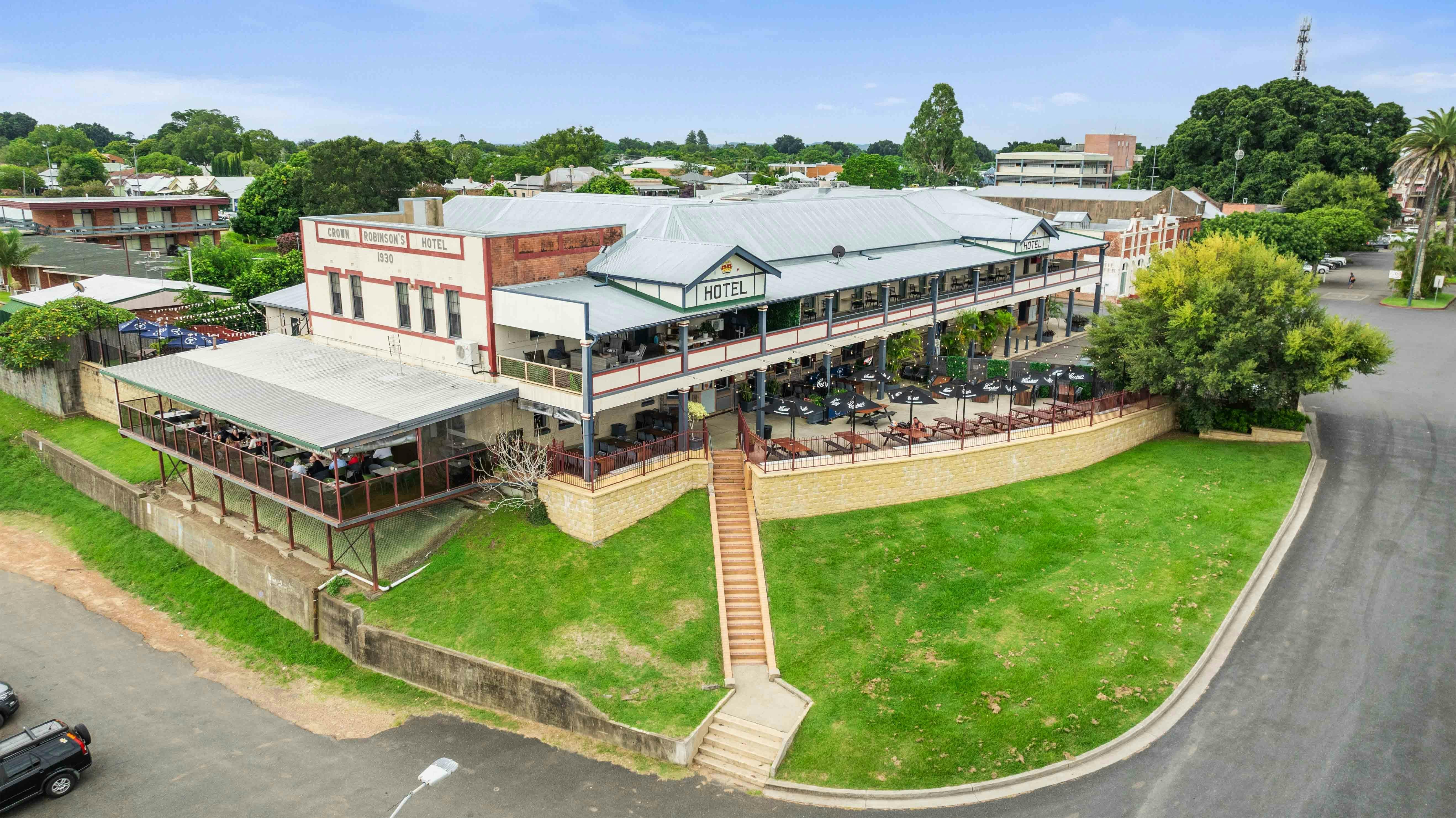 Birds Eye View of the Crown Hotel