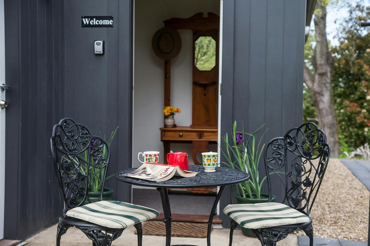 Sunny private outdoor seating area