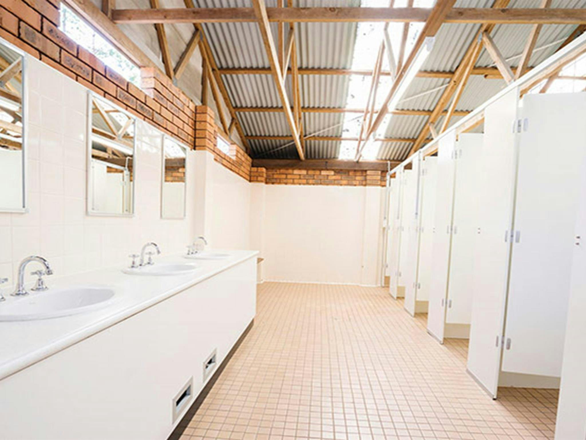 Interior of the amenities block at Dawsons Spring campground. Photo: Simone Cottrell/OEH