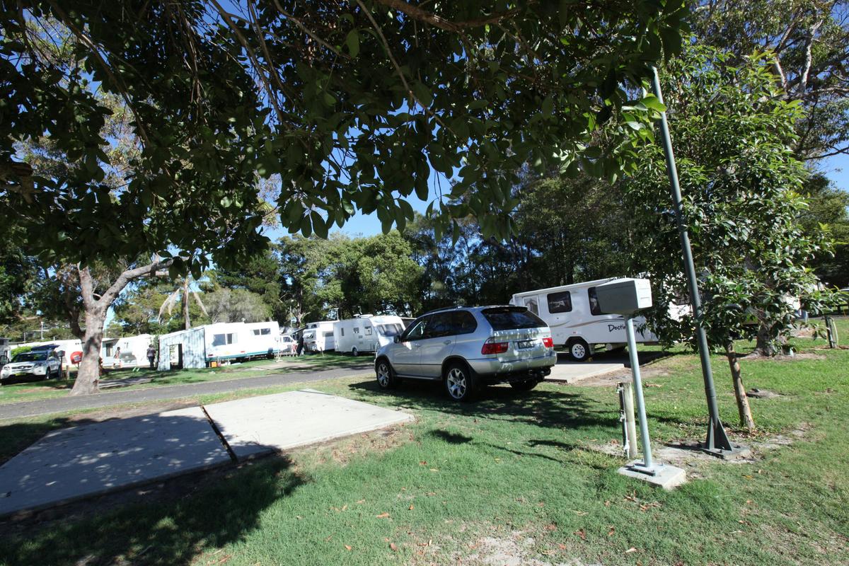 Powered camp/van sites at Fingal Bay Holiday Park