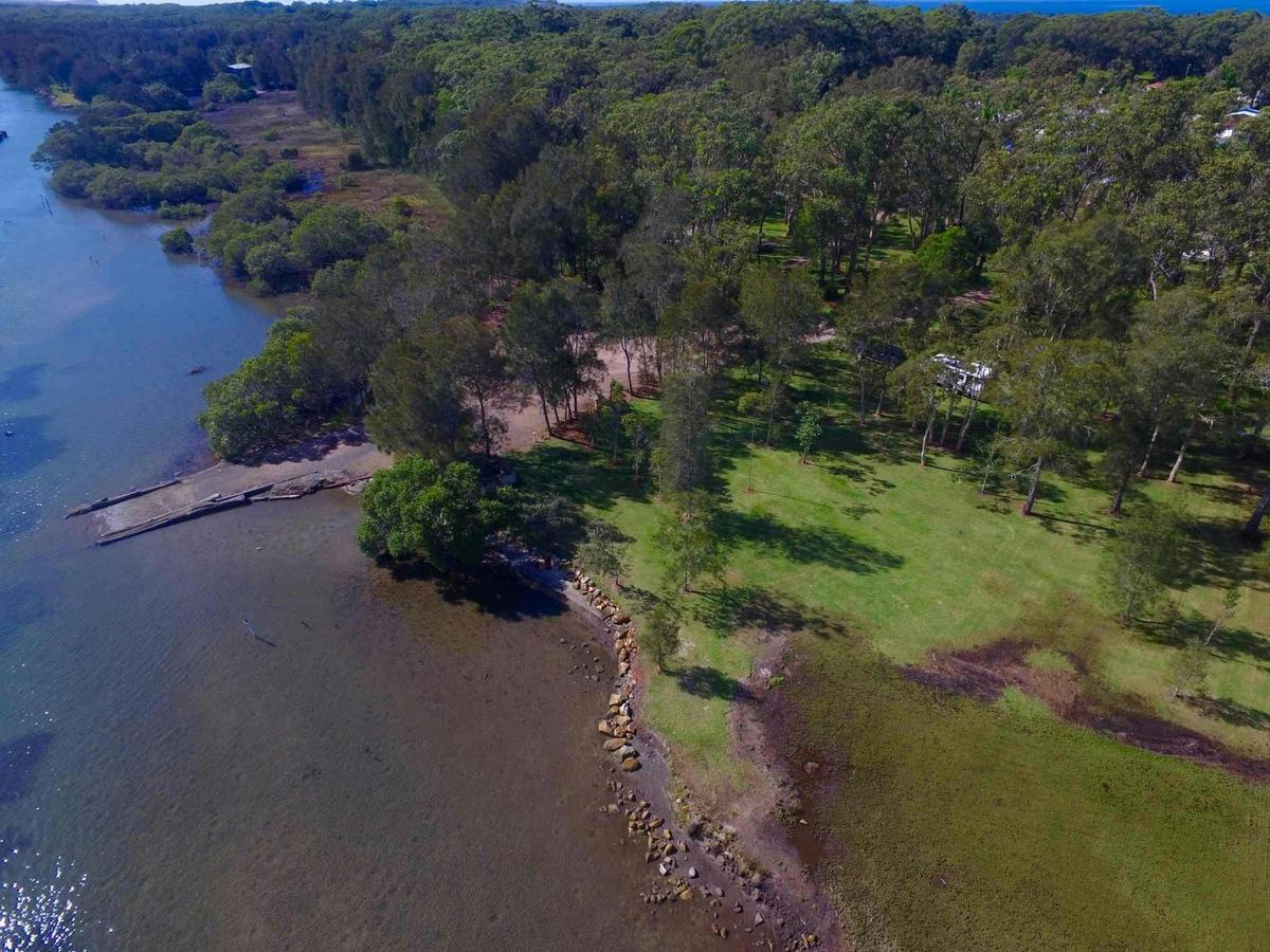 Aerial view of the camping section of the park