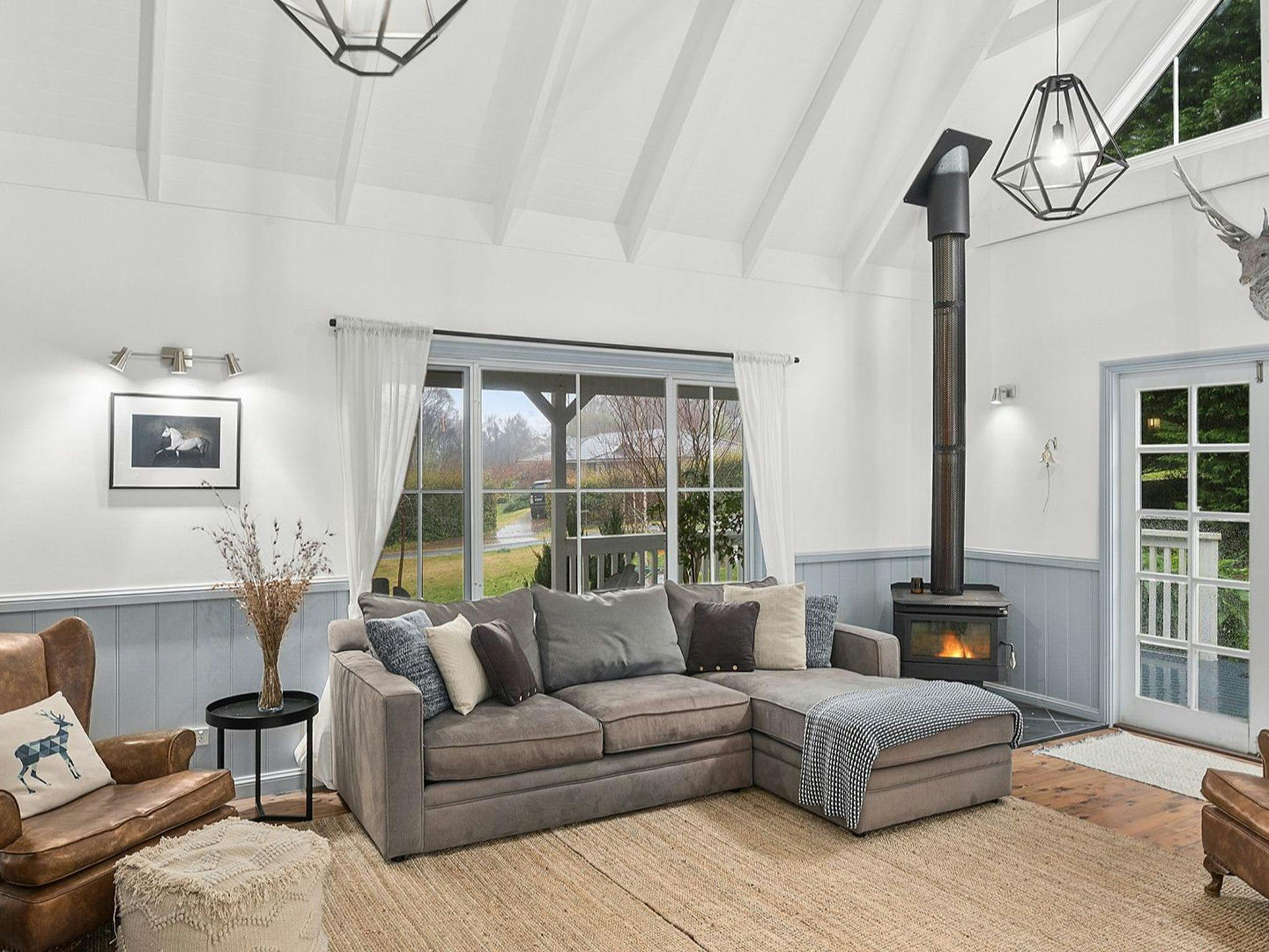 Wood burning fireplace 