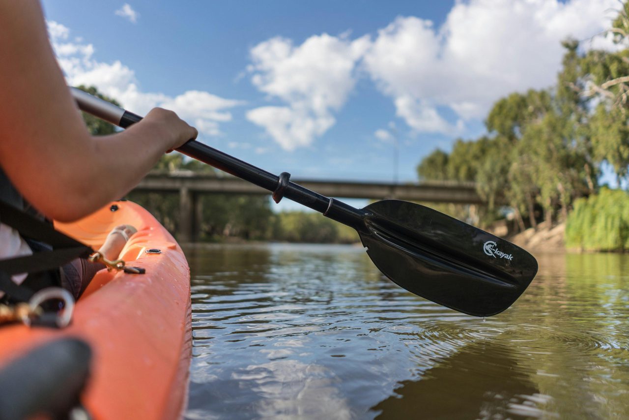 Canoeing on the peaceful Edward River