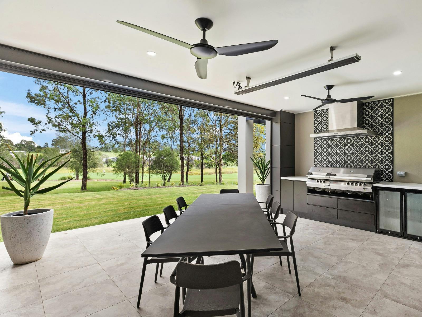 Daze off outside dining area and BBQ