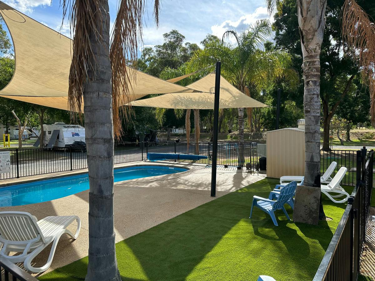 Relax by our heated pool