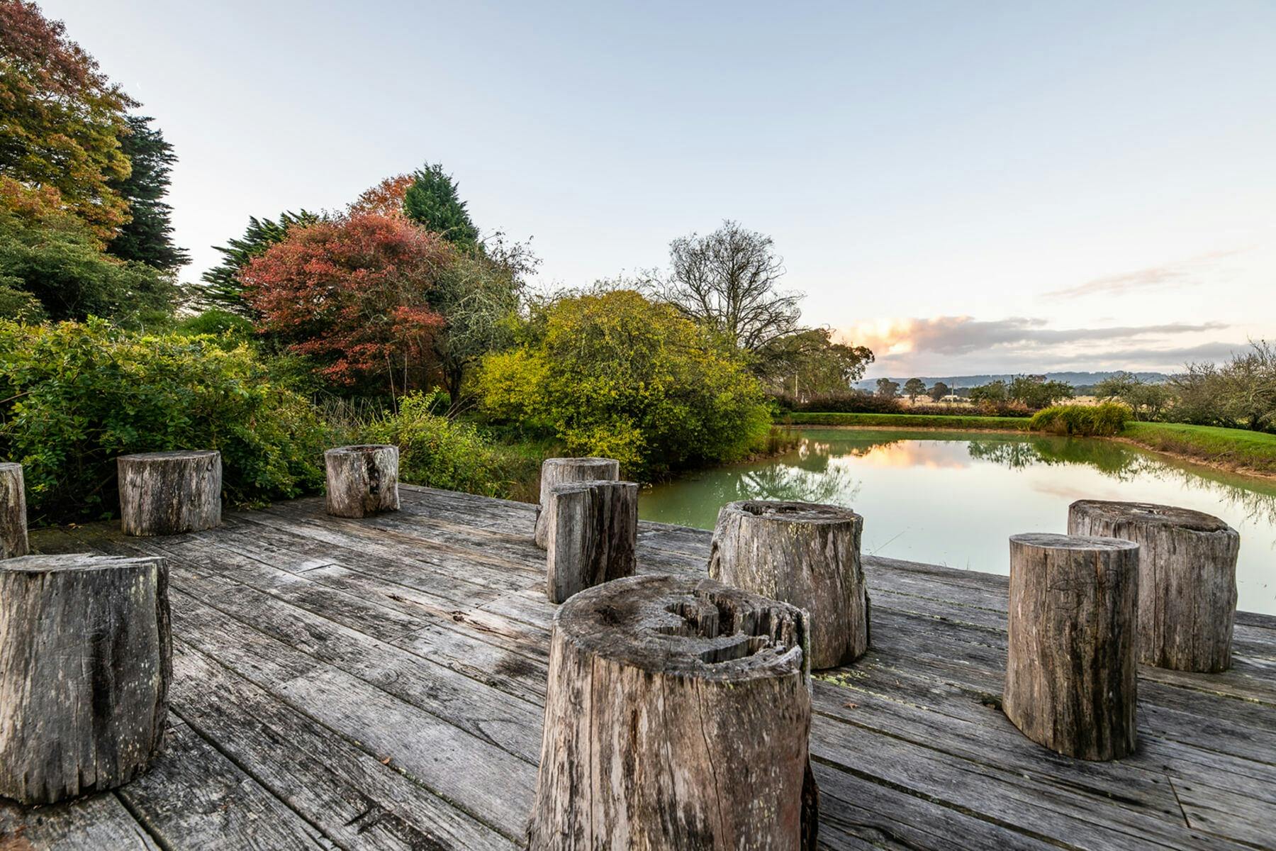 Deck overlooking dam