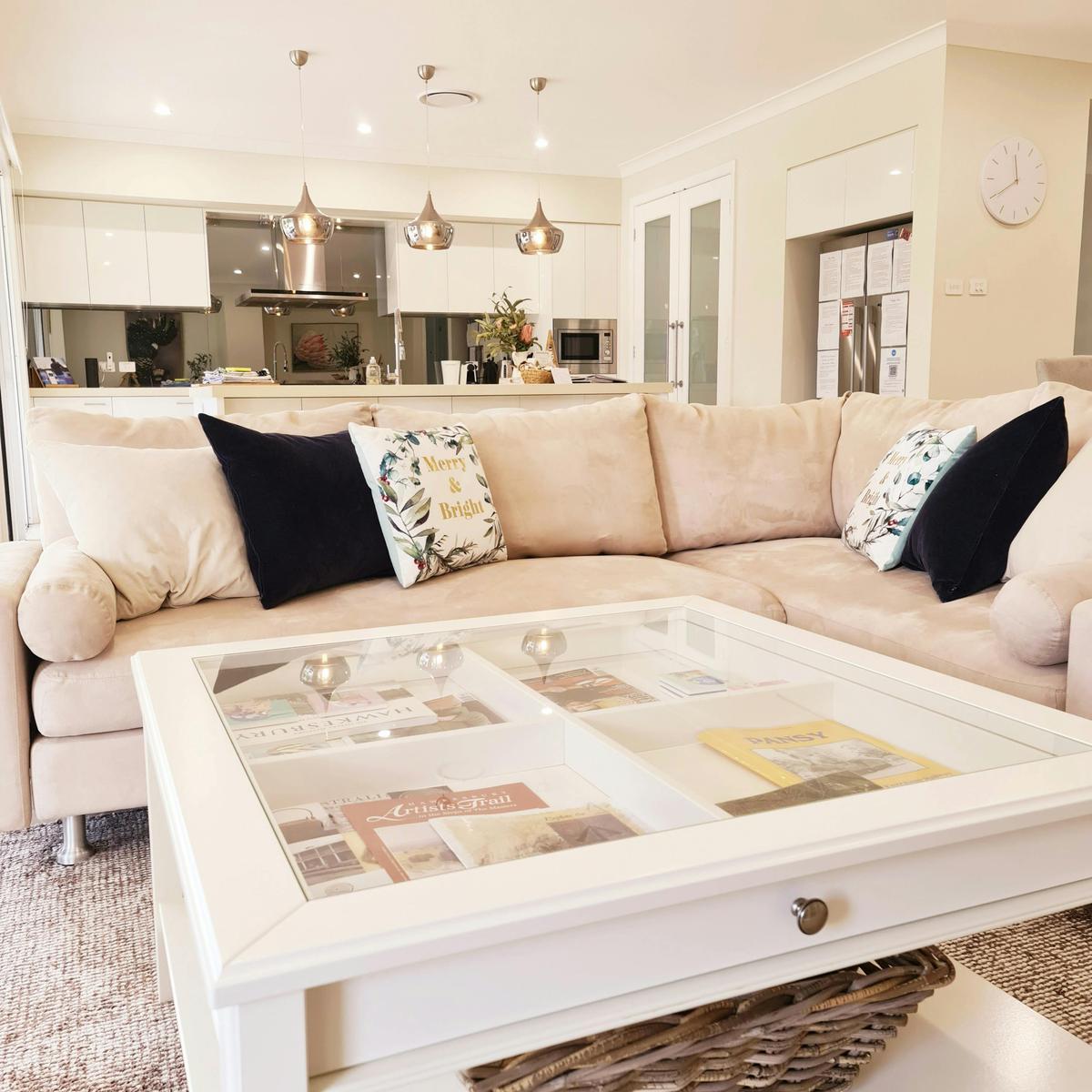 Open plan kitchen, dining and lounge