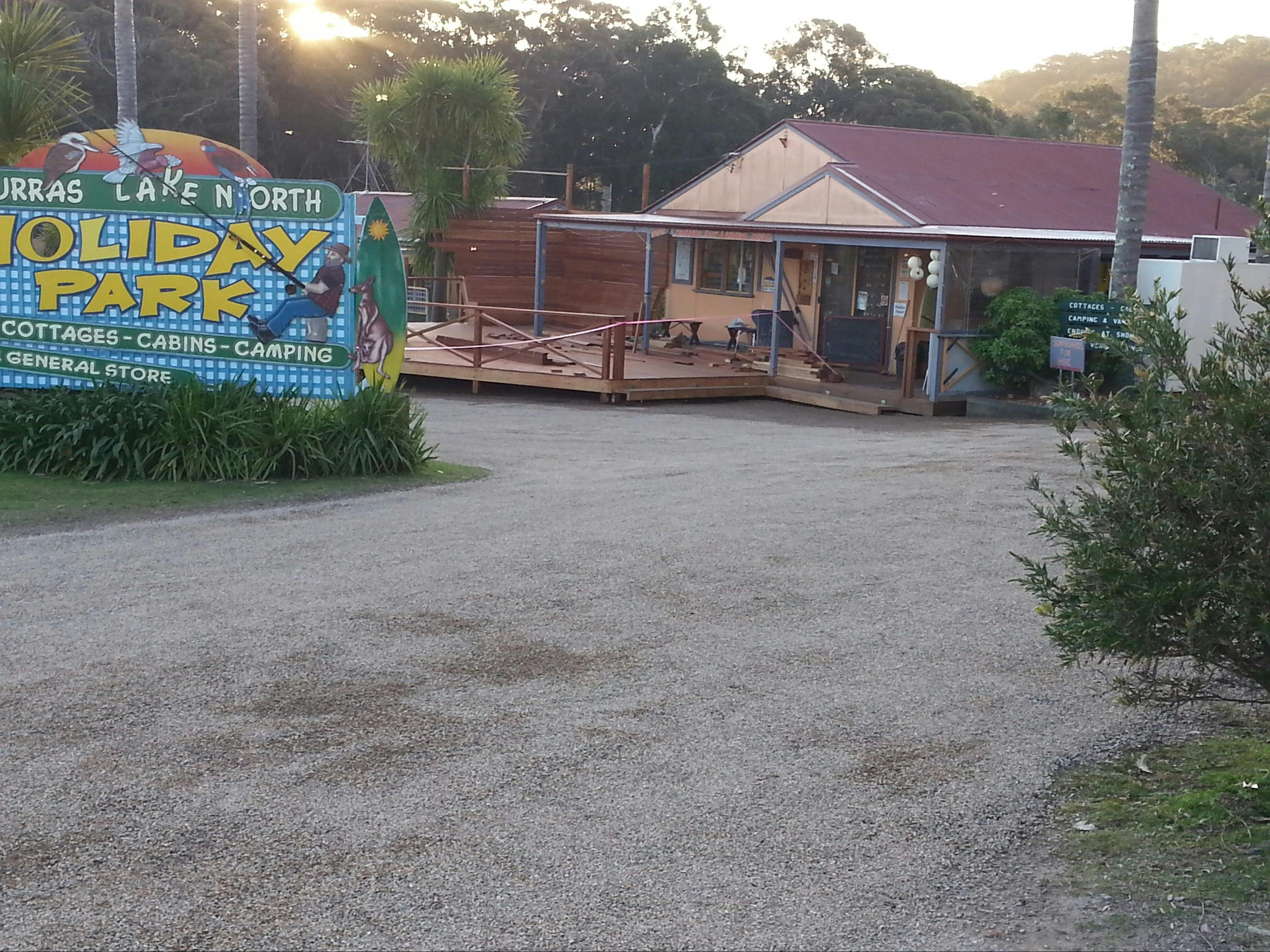 Cafe and shop with new deck completed