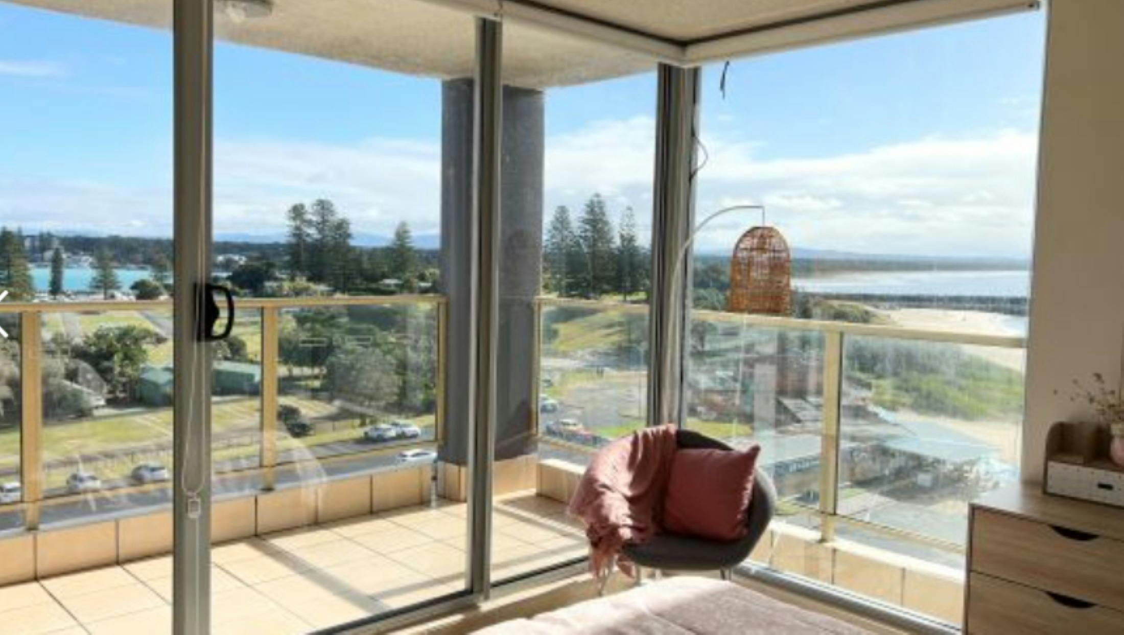 Lounge room out to balcony