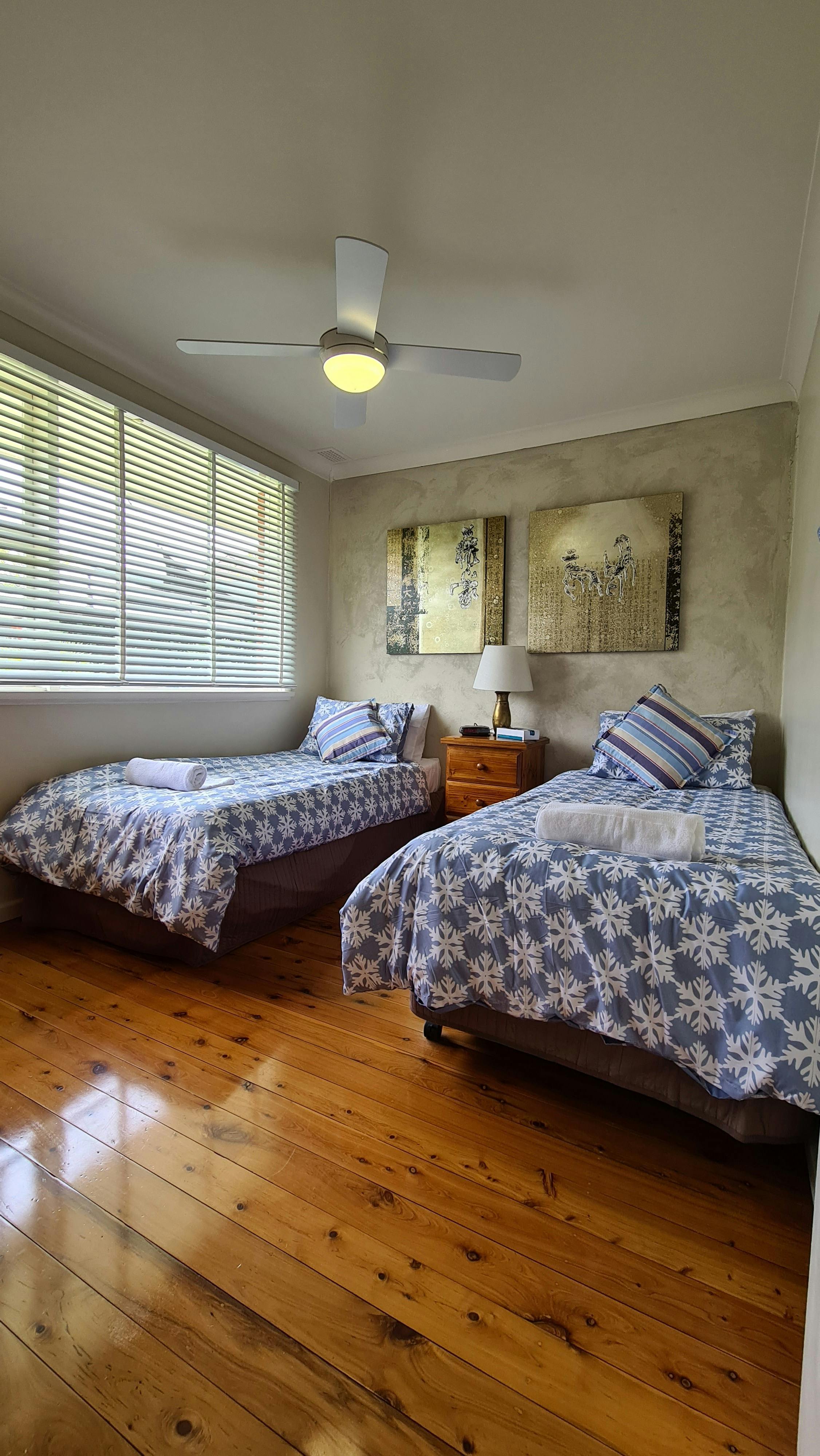 2single beds for your kids or kids alike.