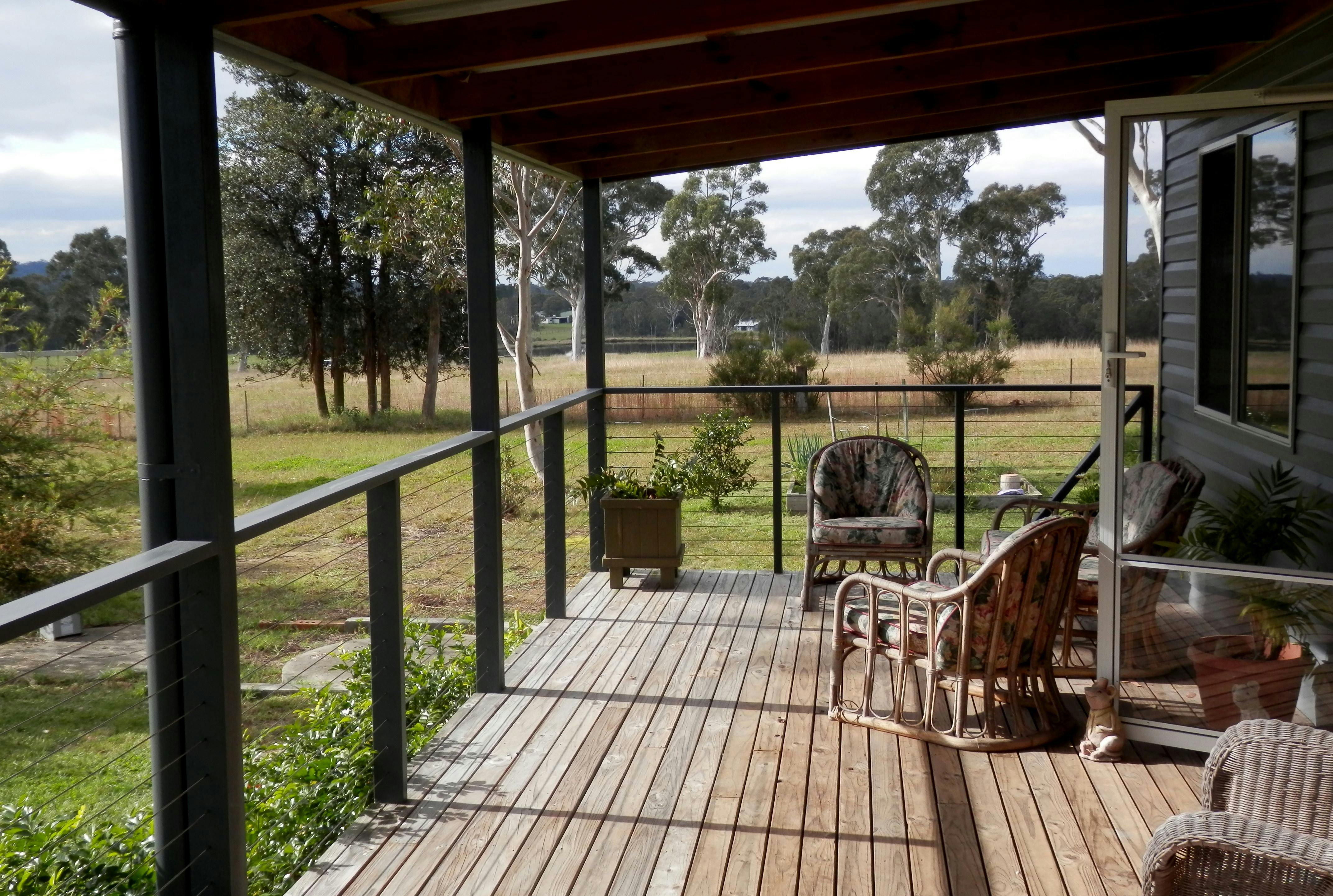 Deep north-facing deck