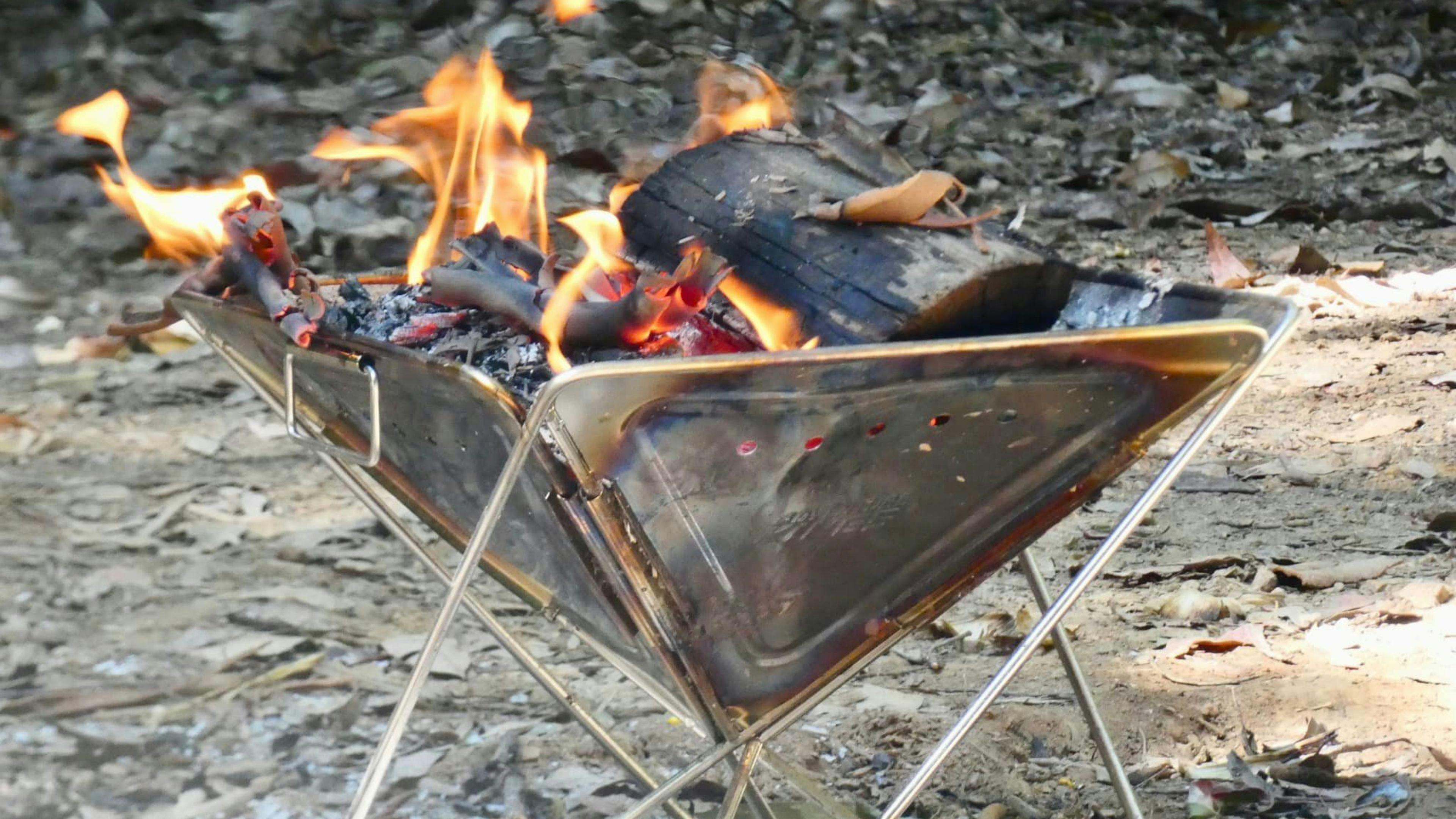 Relaxing around the camp fire
